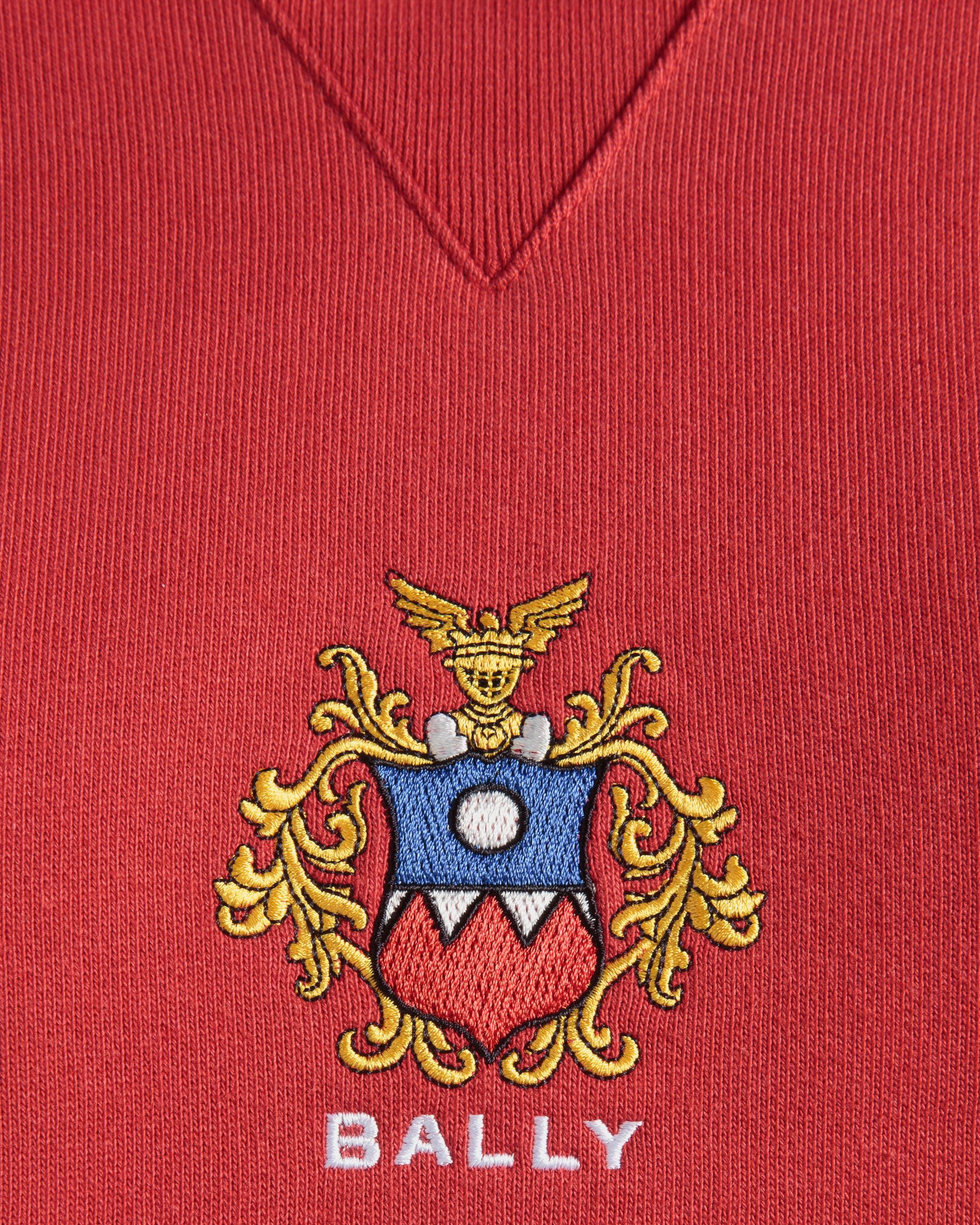 Kapuzenpullover Aus Baumwolle In Candy Red Mit Bally Crest Logo - Damen - Bally - 05