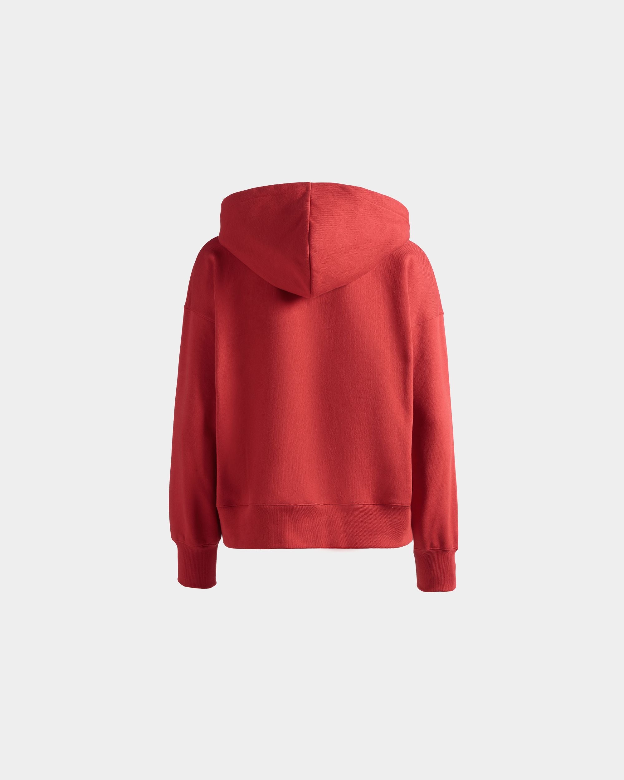 Kapuzenpullover Aus Baumwolle In Candy Red Mit Bally Crest Logo - Damen - Bally - 08