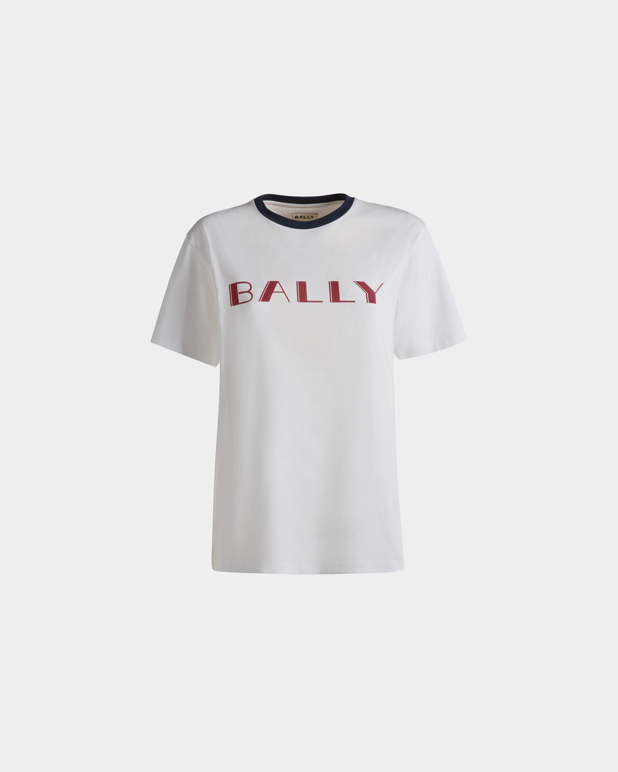 Summer Capsule T-Shirt In White Cotton - Women's - Bally - 01