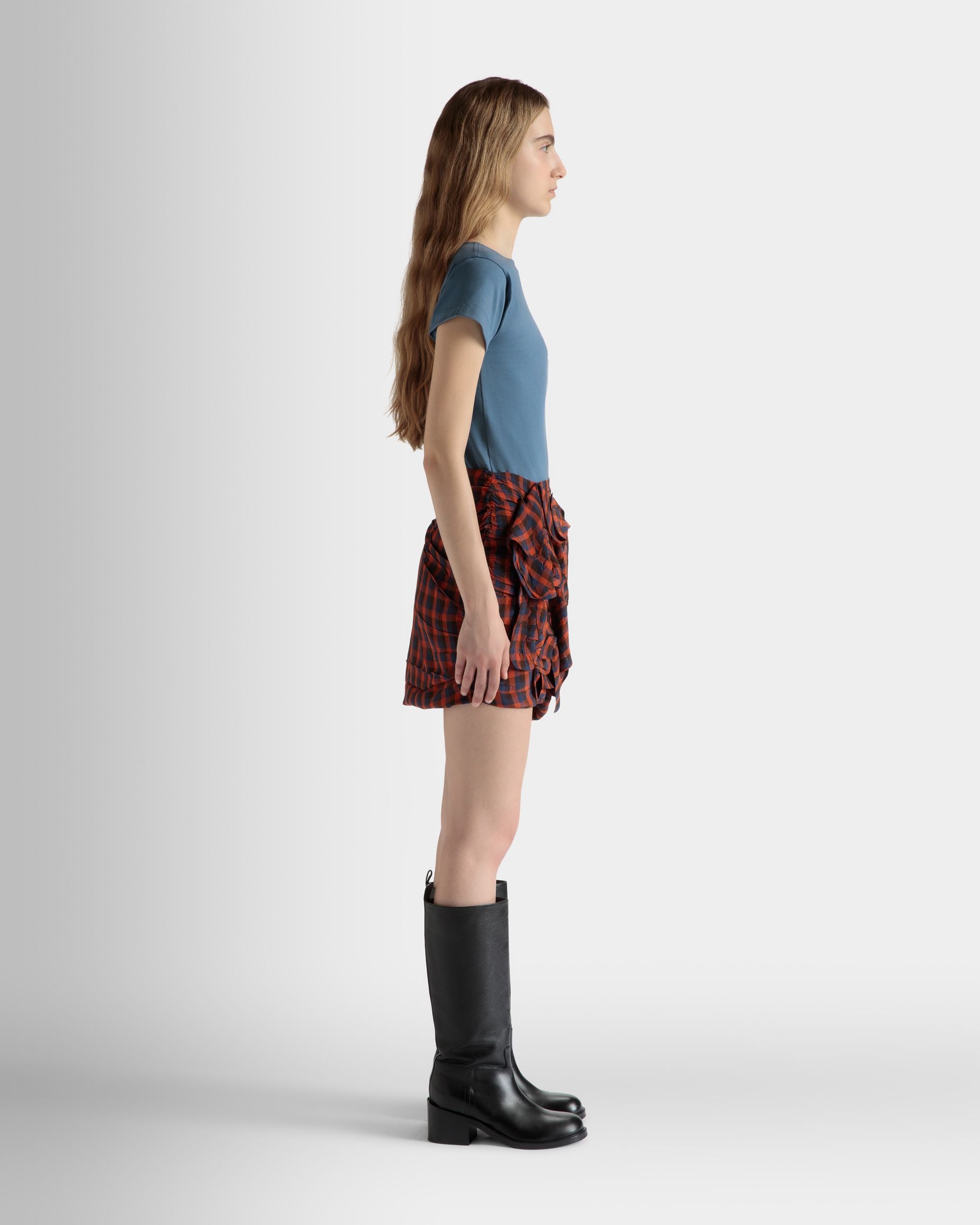T-Shirt En Coton Light Blue - Femme - Bally - 05