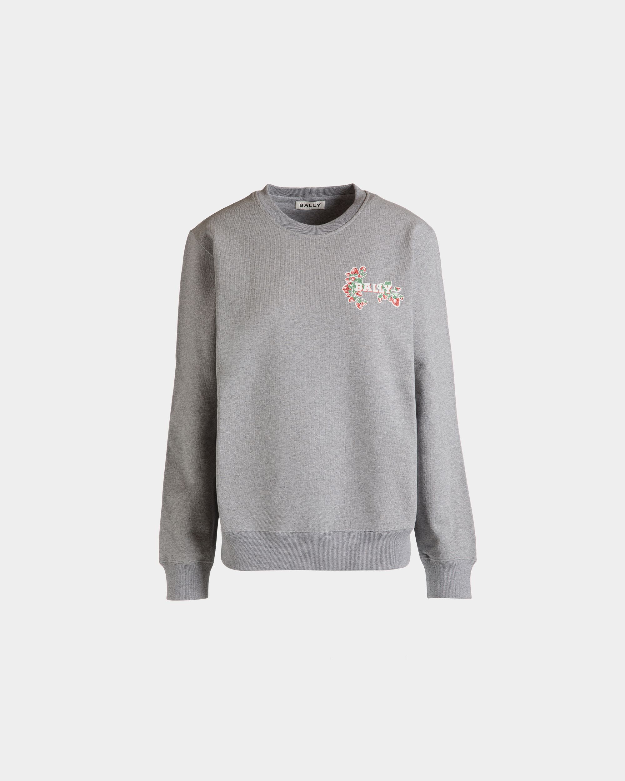 Sweatshirt Aus Baumwolle Mit Rundhalsausschnitt Und Strawberry-Print - Damen - Bally - 01
