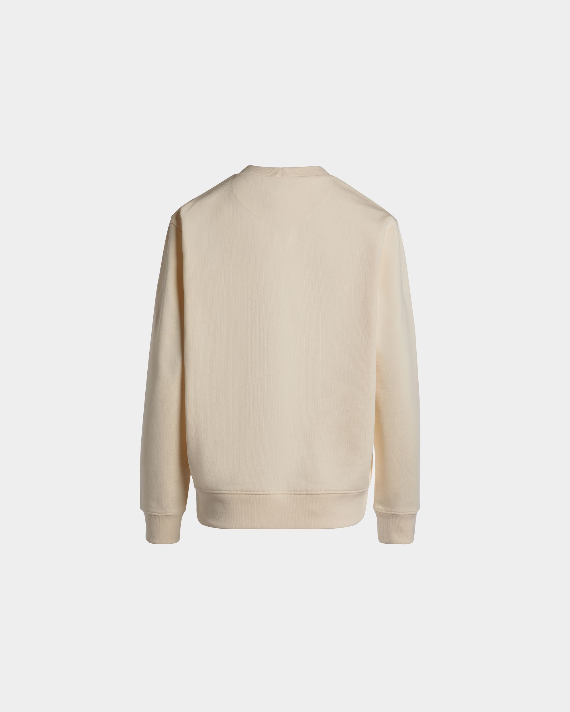 Sweatshirt Mit Rundhalsausschnitt Und Bally Cake Aus Baumwolle In Elfenbein - Donna - Bally - 08