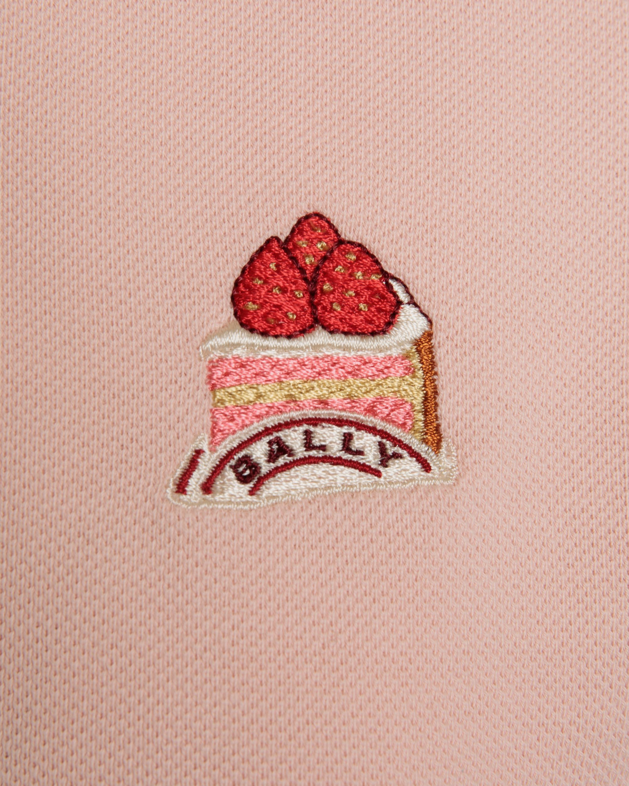 Polo Shirt with a Bally Cake in Dusty Petal Cotton - Women's - Bally - 04