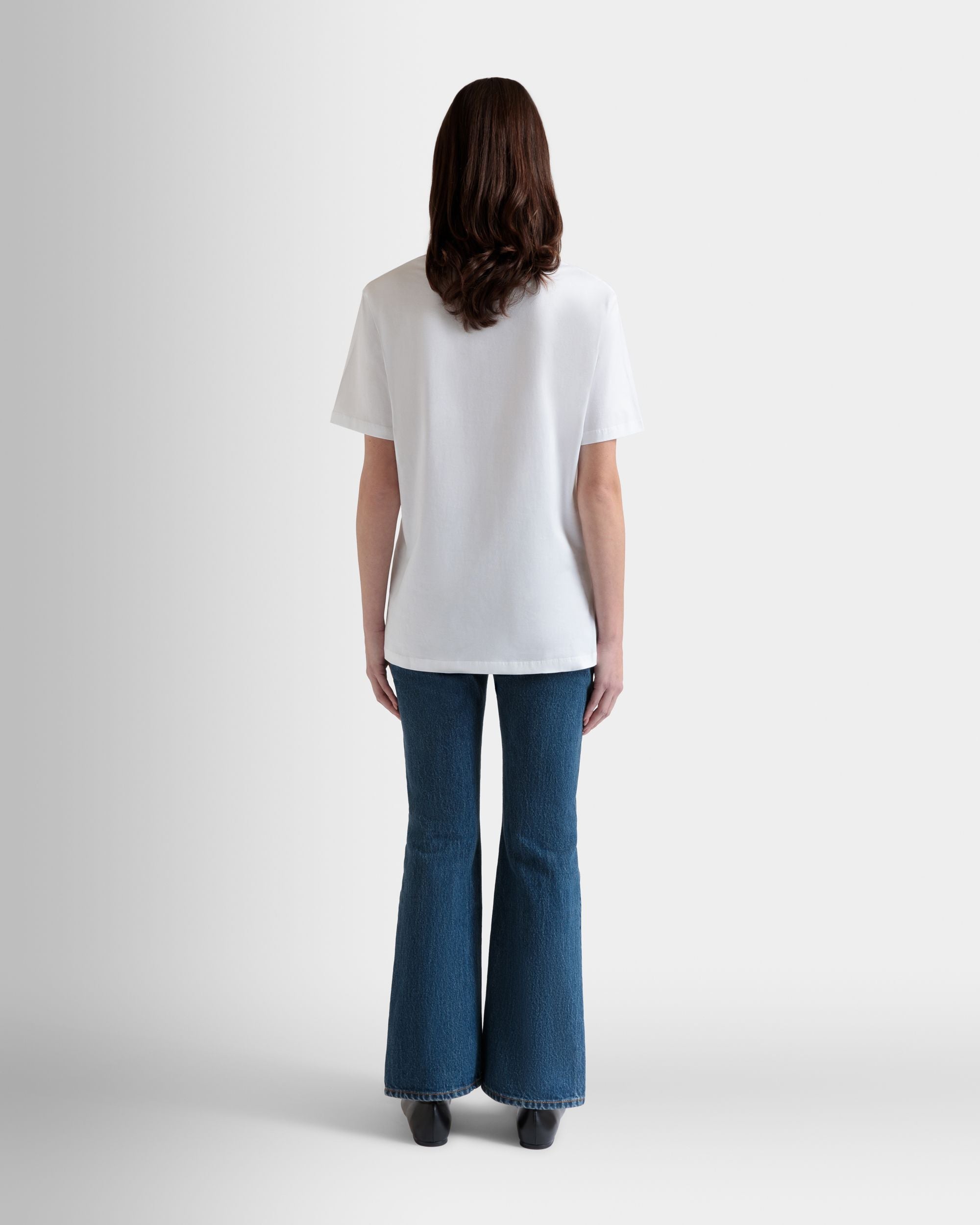 T-Shirt En Coton Blanc Avec Imprimé Bally Cake - Femme - Bally - 06