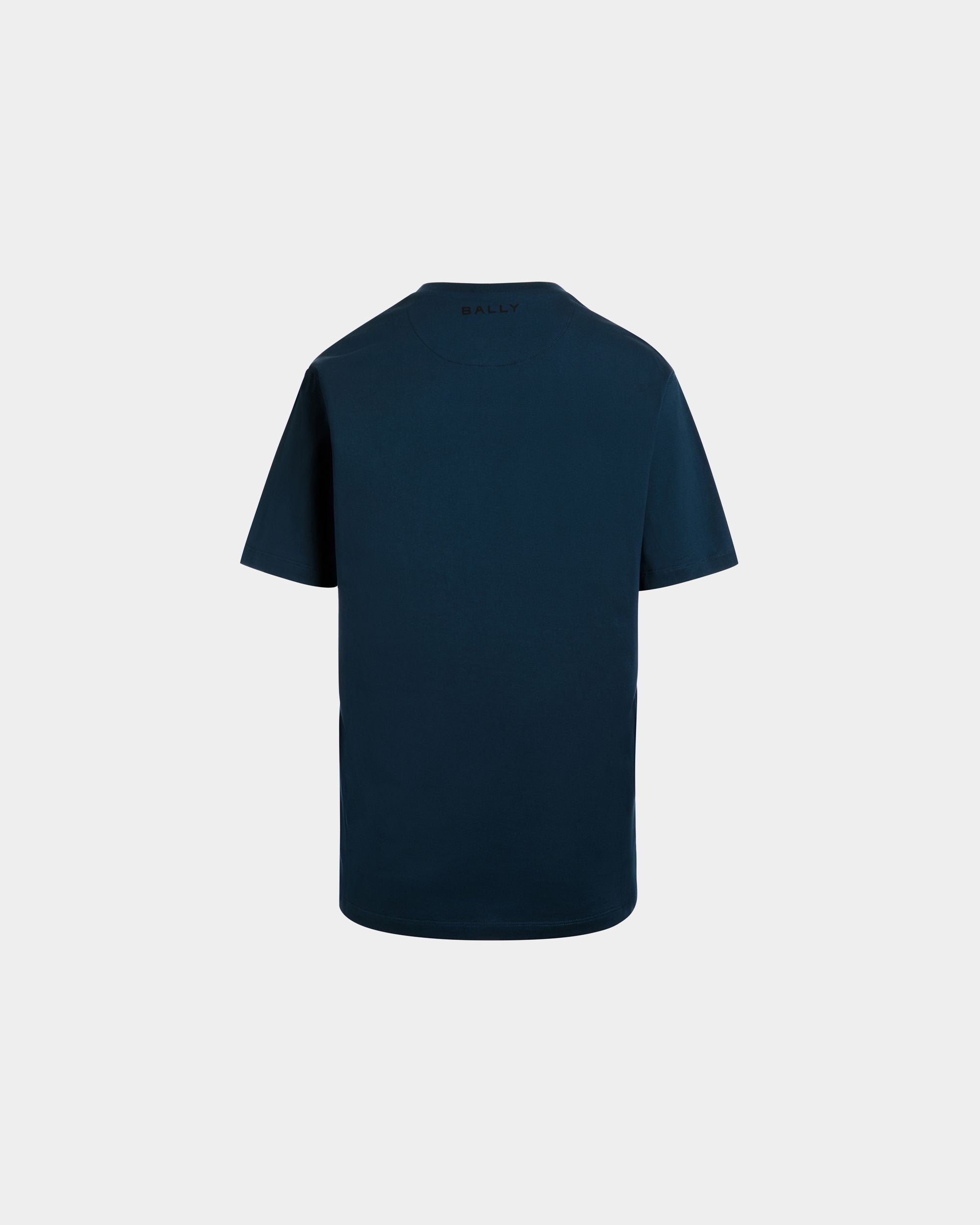 T-Shirt In Cotone Navy Blue Con Stampa Bally Cake - Donna - Bally - 07