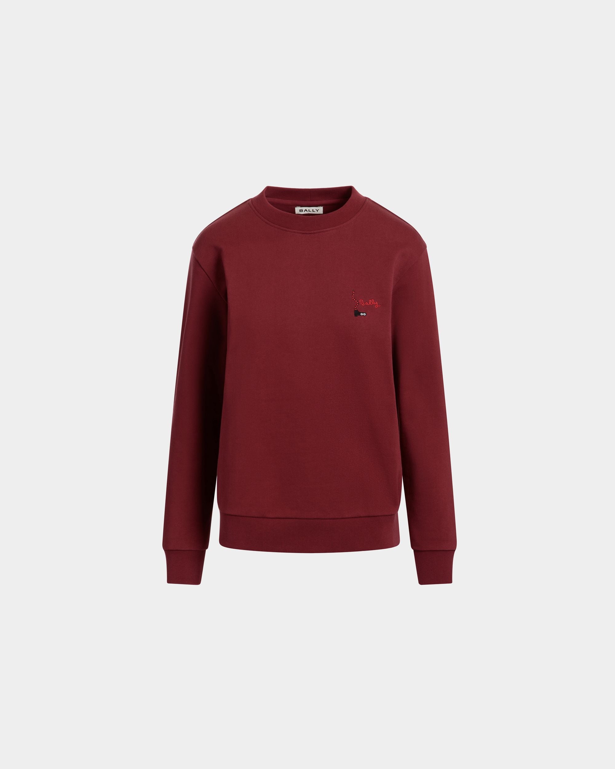 Rundhals-Sweatshirt Aus Baumwolle In Sirah - Damen - Bally - 01
