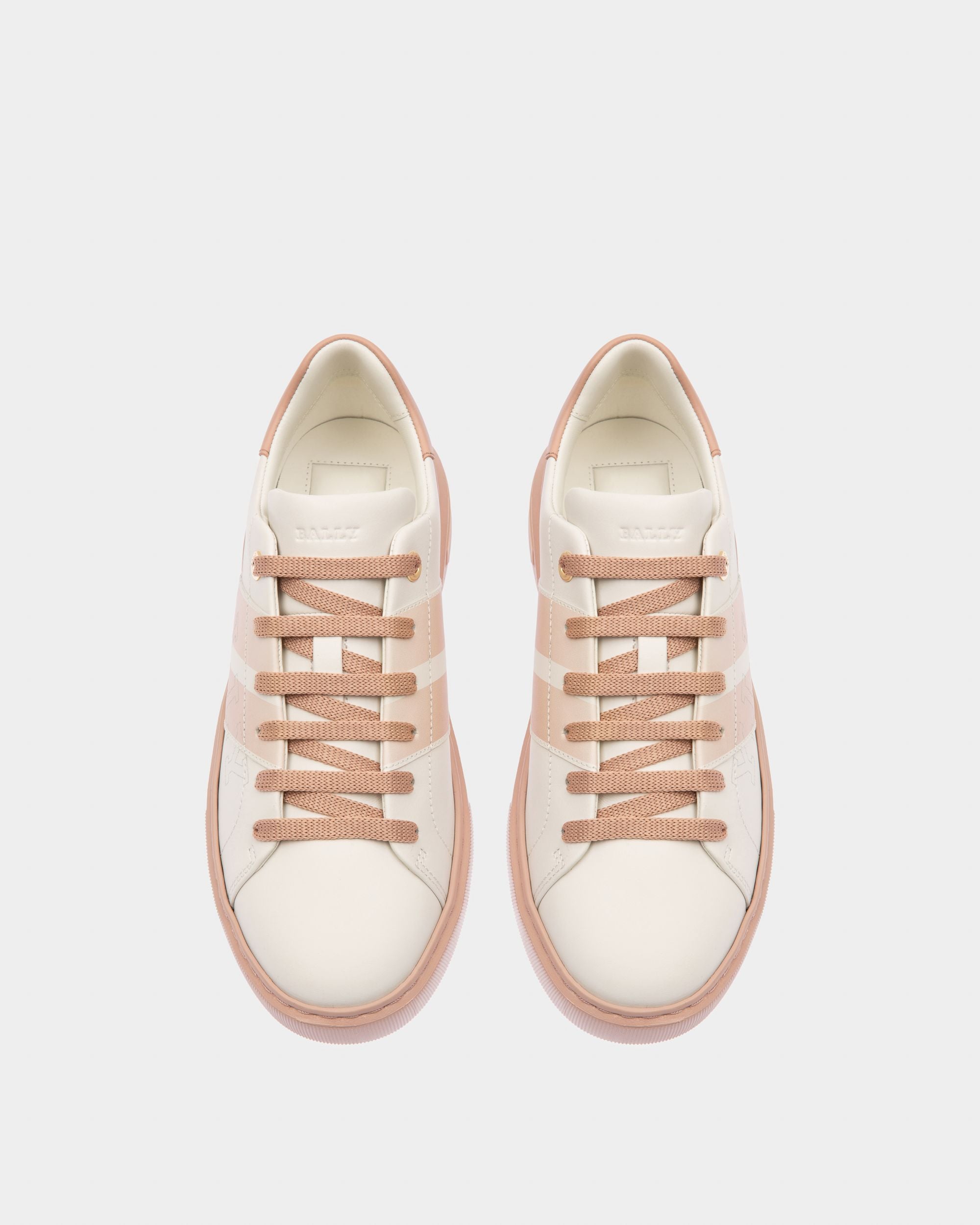 Myra Sneaker In Pelle Bianca E Rosa - Donna - Bally - 02