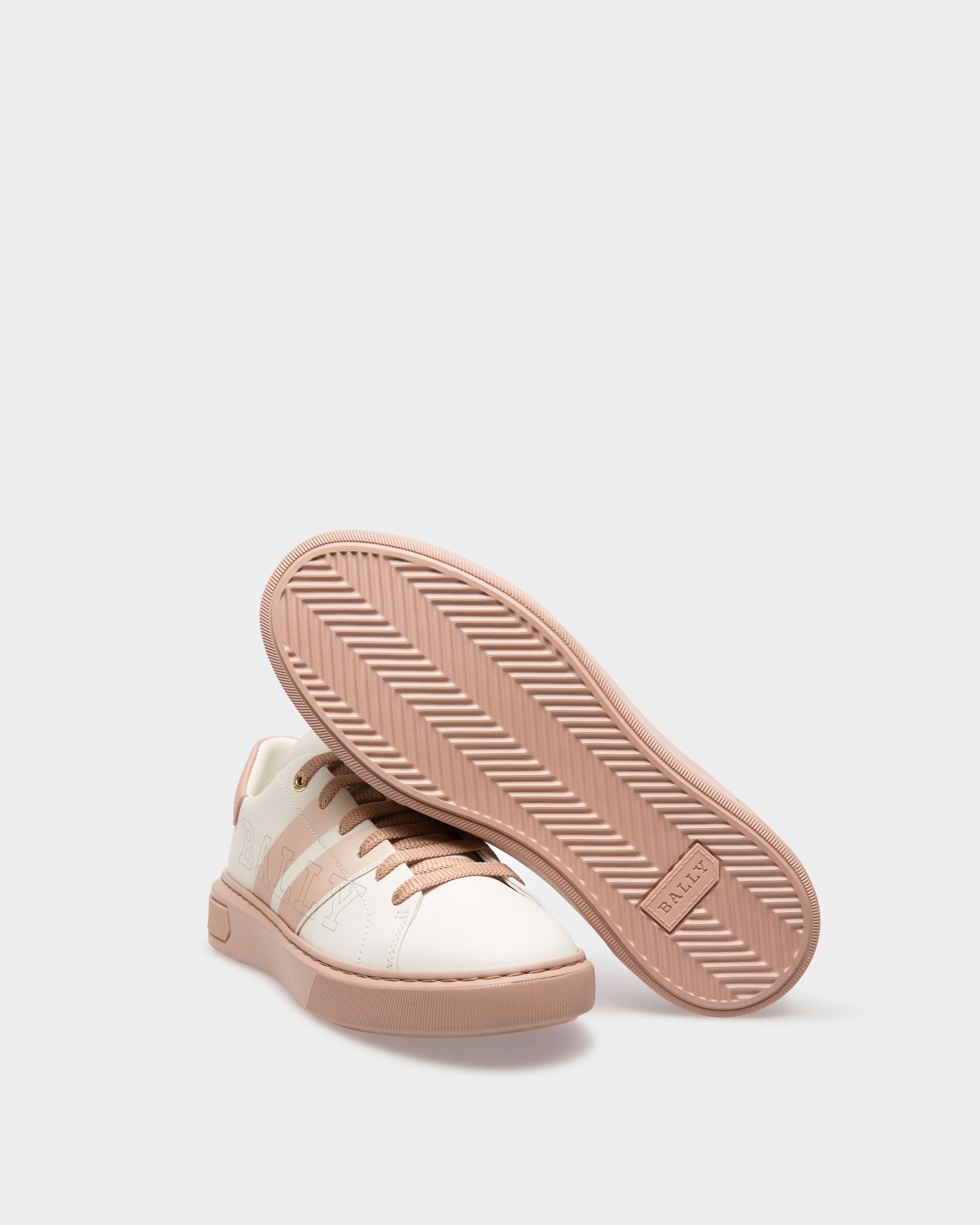 Myra Sneaker In Pelle Bianca E Rosa - Donna - Bally - 05