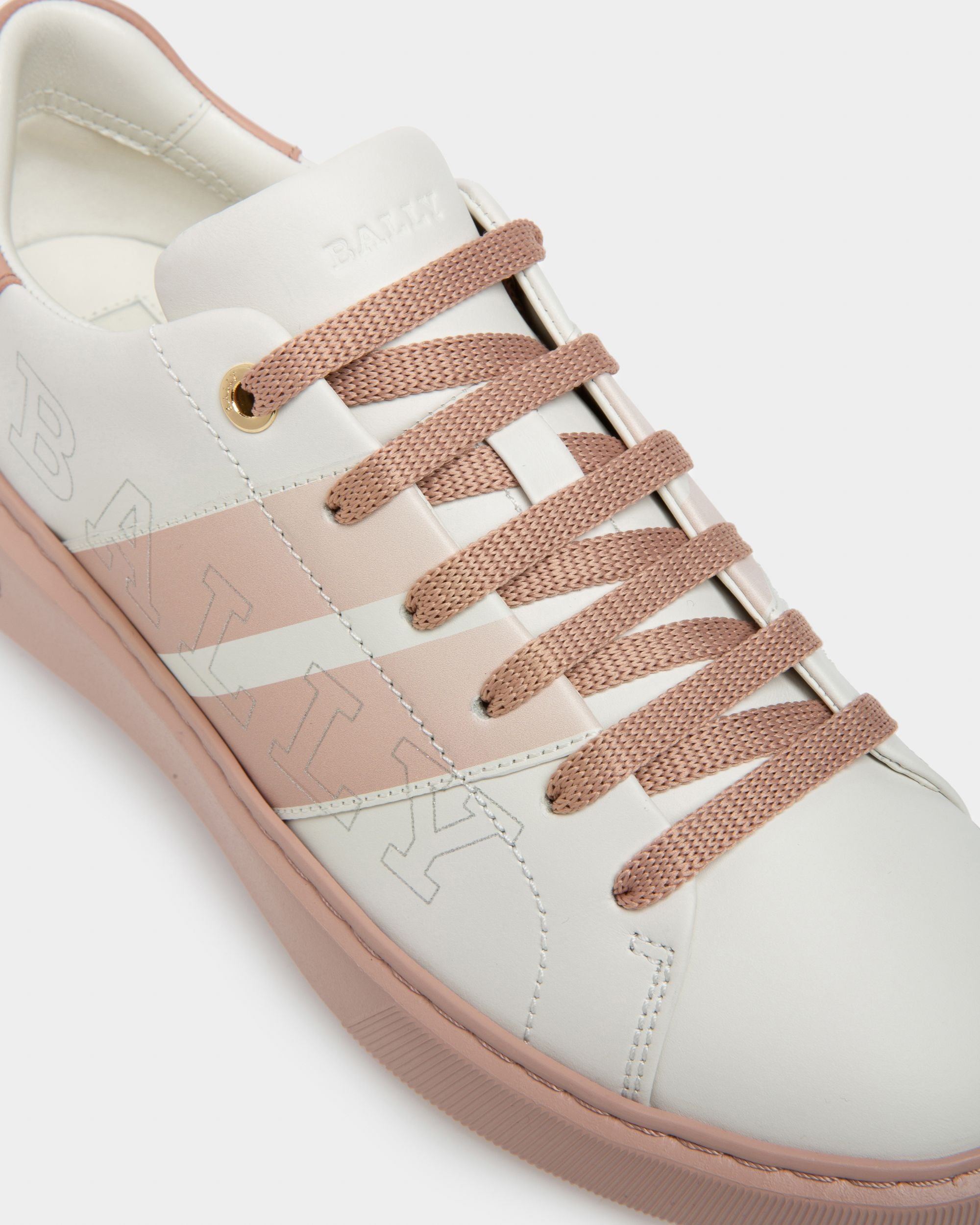 Myra Sneaker In Pelle Bianca E Rosa - Donna - Bally - 06