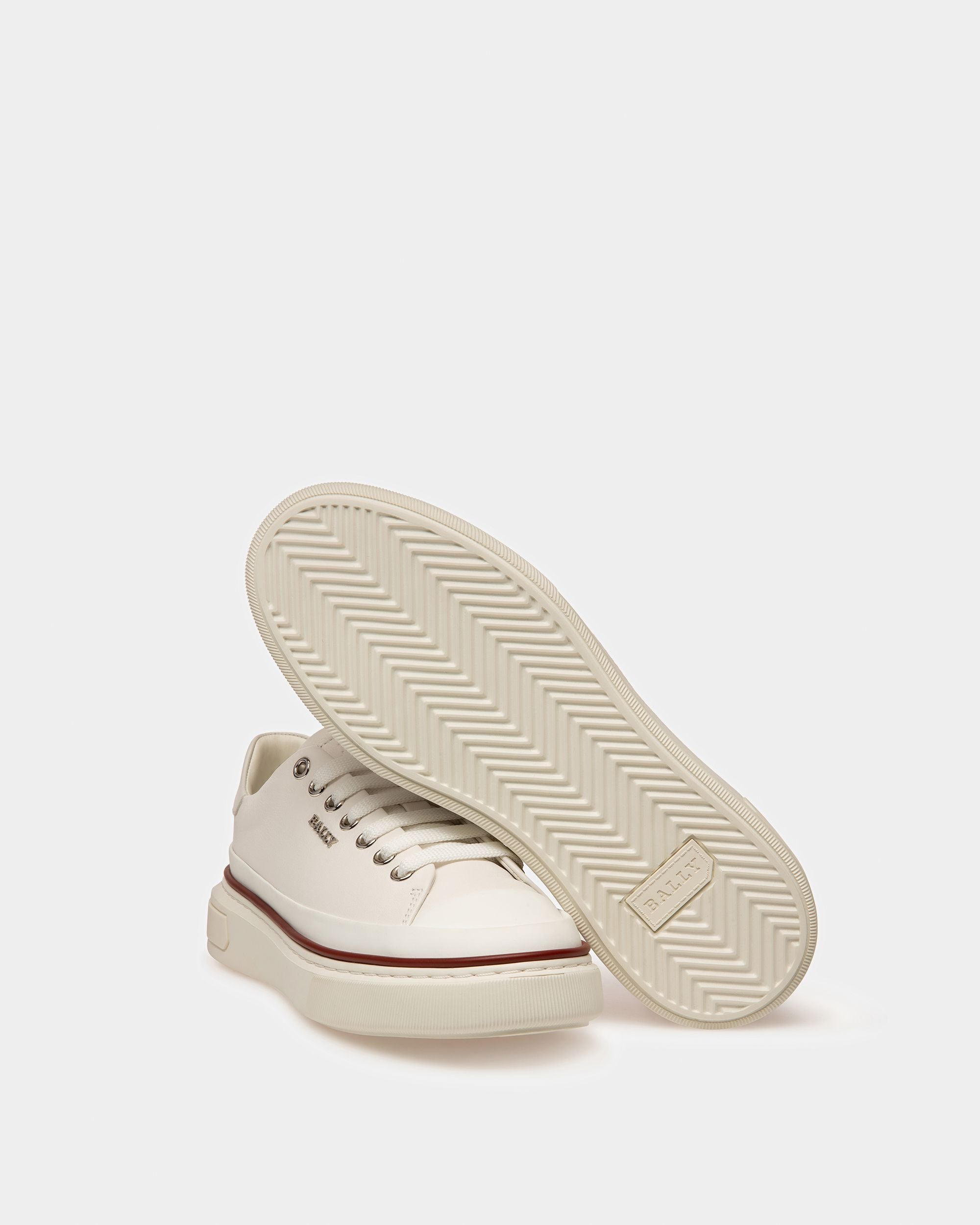 Maily Sneaker Aus Weissem Leder - Damen - Bally - 03