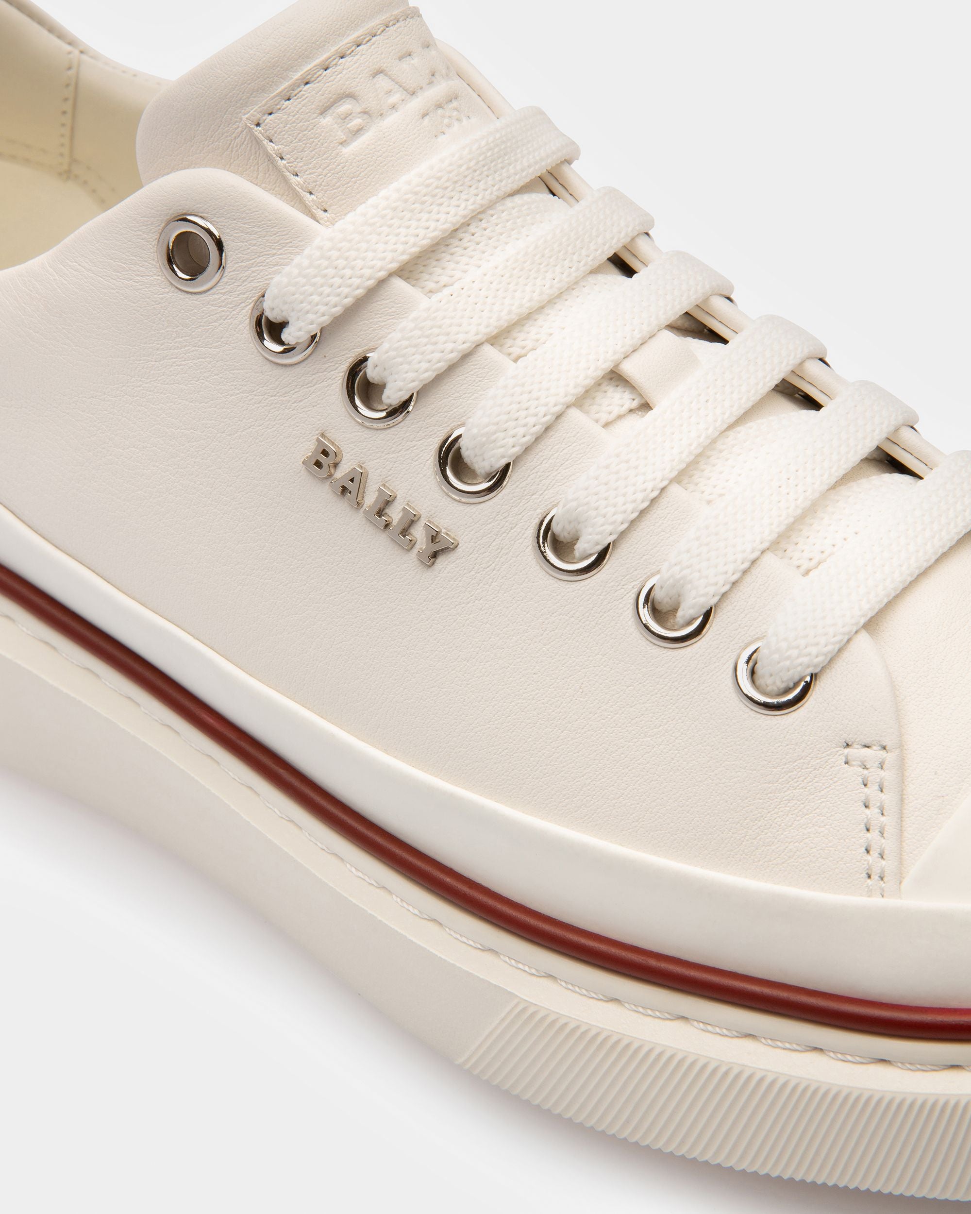 Maily Sneaker Aus Weissem Leder - Damen - Bally - 04