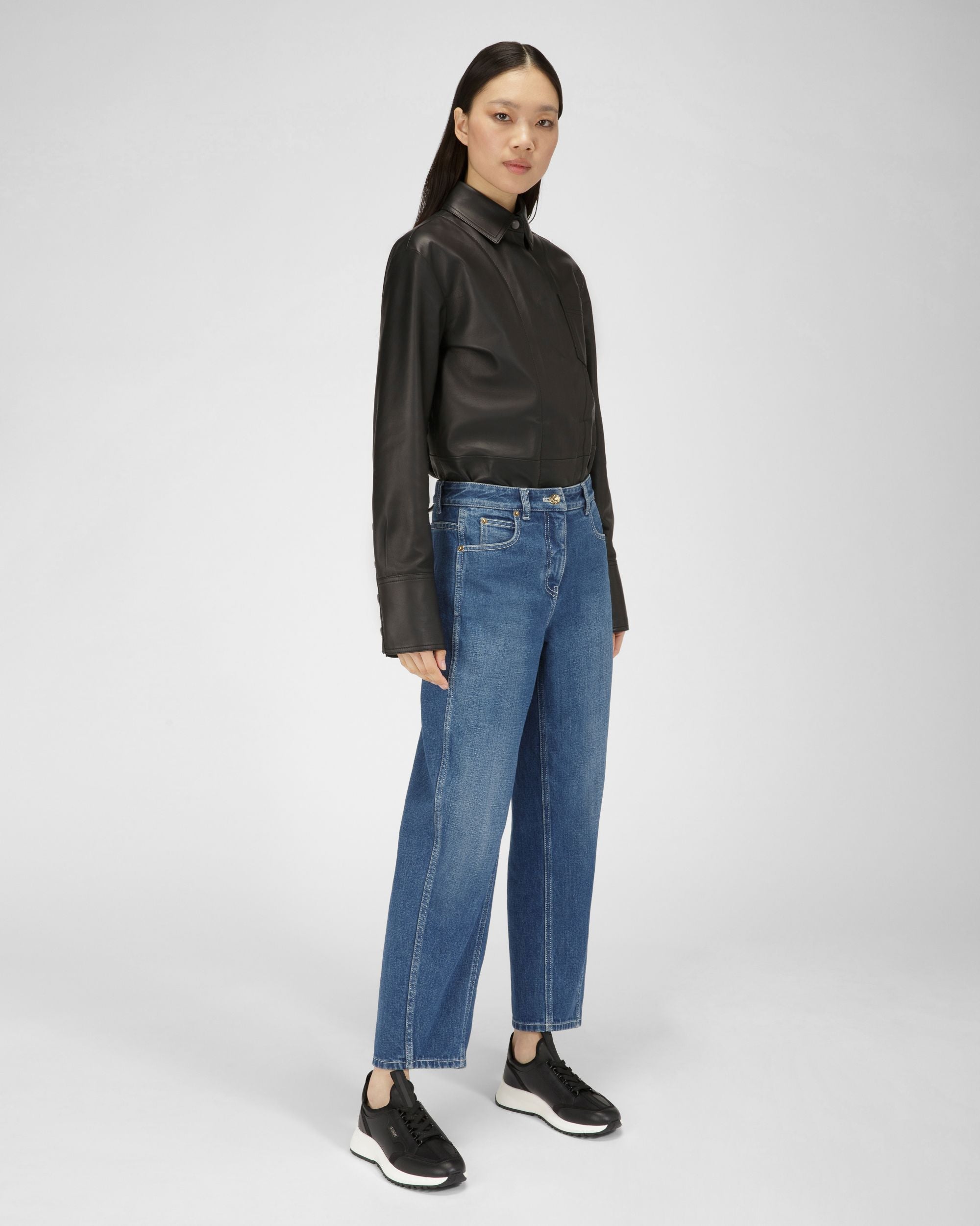 Deven Sneakers En Cuir Noir - Femme - Bally - 02