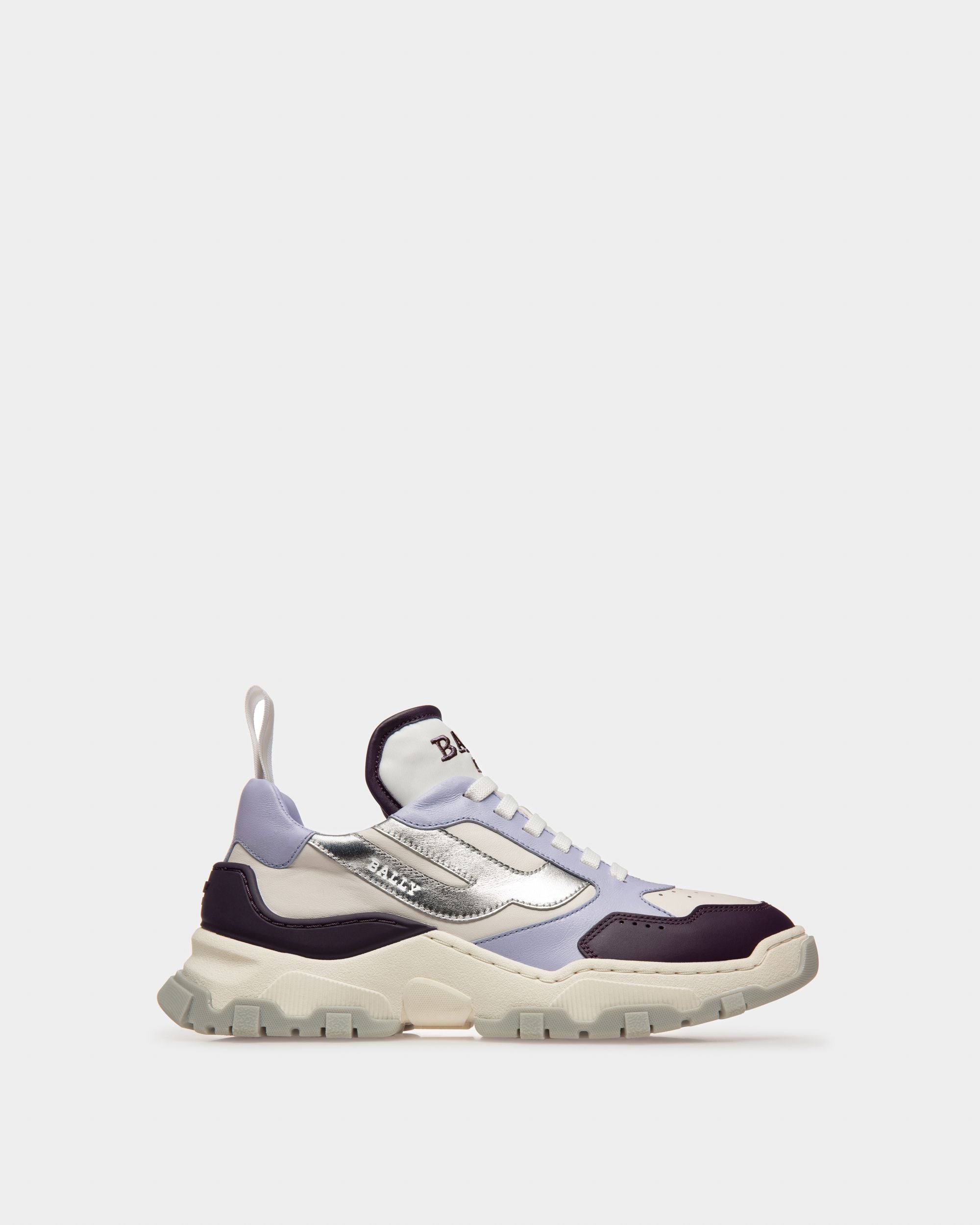 Holden Sneakers En Tissu Et Cuir Violet Et Blanc - Femme - Bally - 01