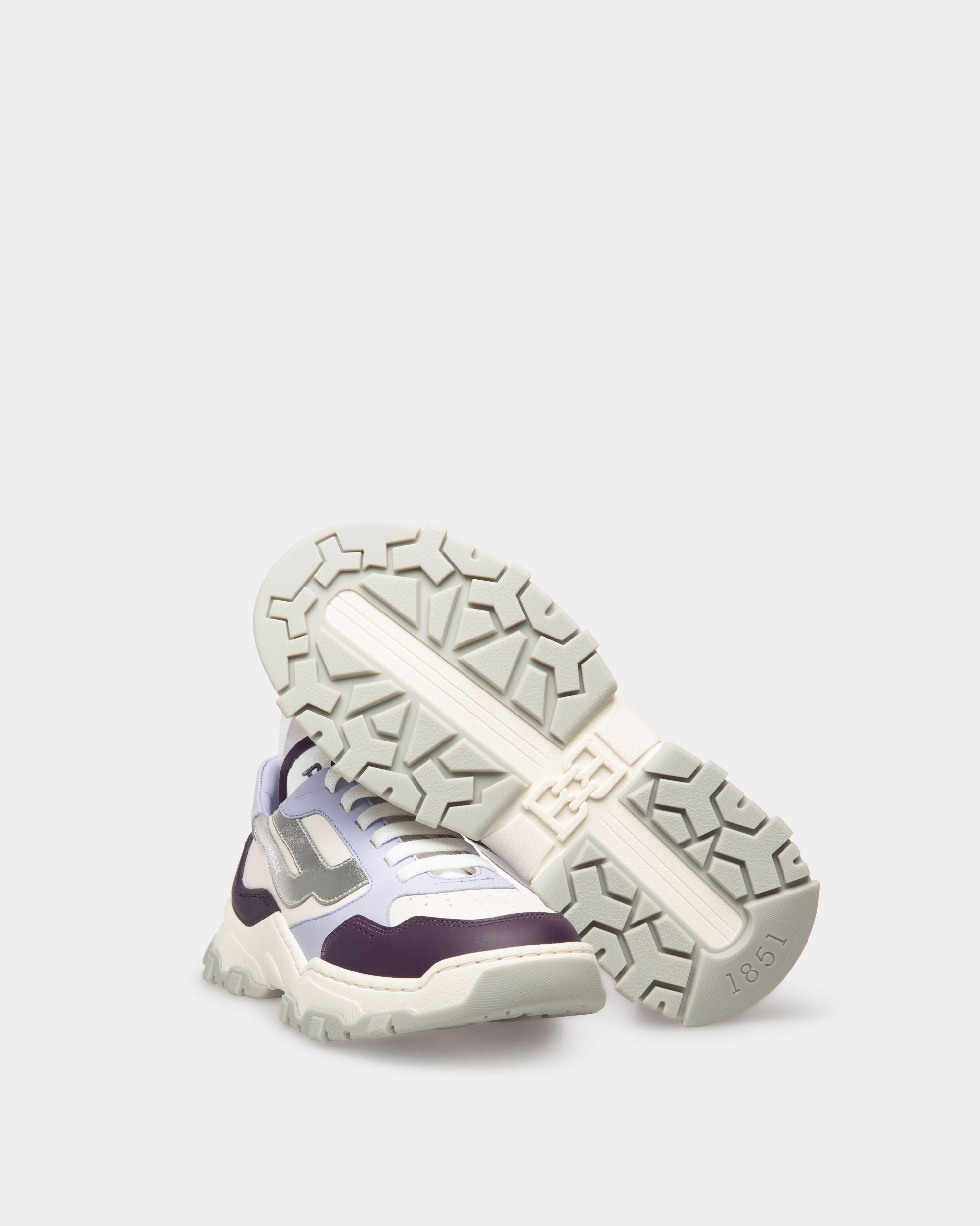Holden Sneakers En Tissu Et Cuir Violet Et Blanc - Femme - Bally - 05