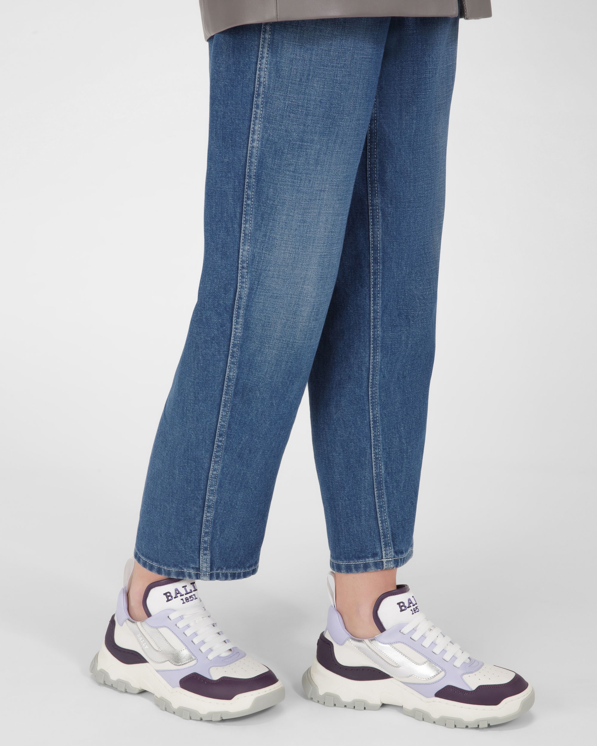 Holden Sneakers En Tissu Et Cuir Violet Et Blanc - Femme - Bally - 07