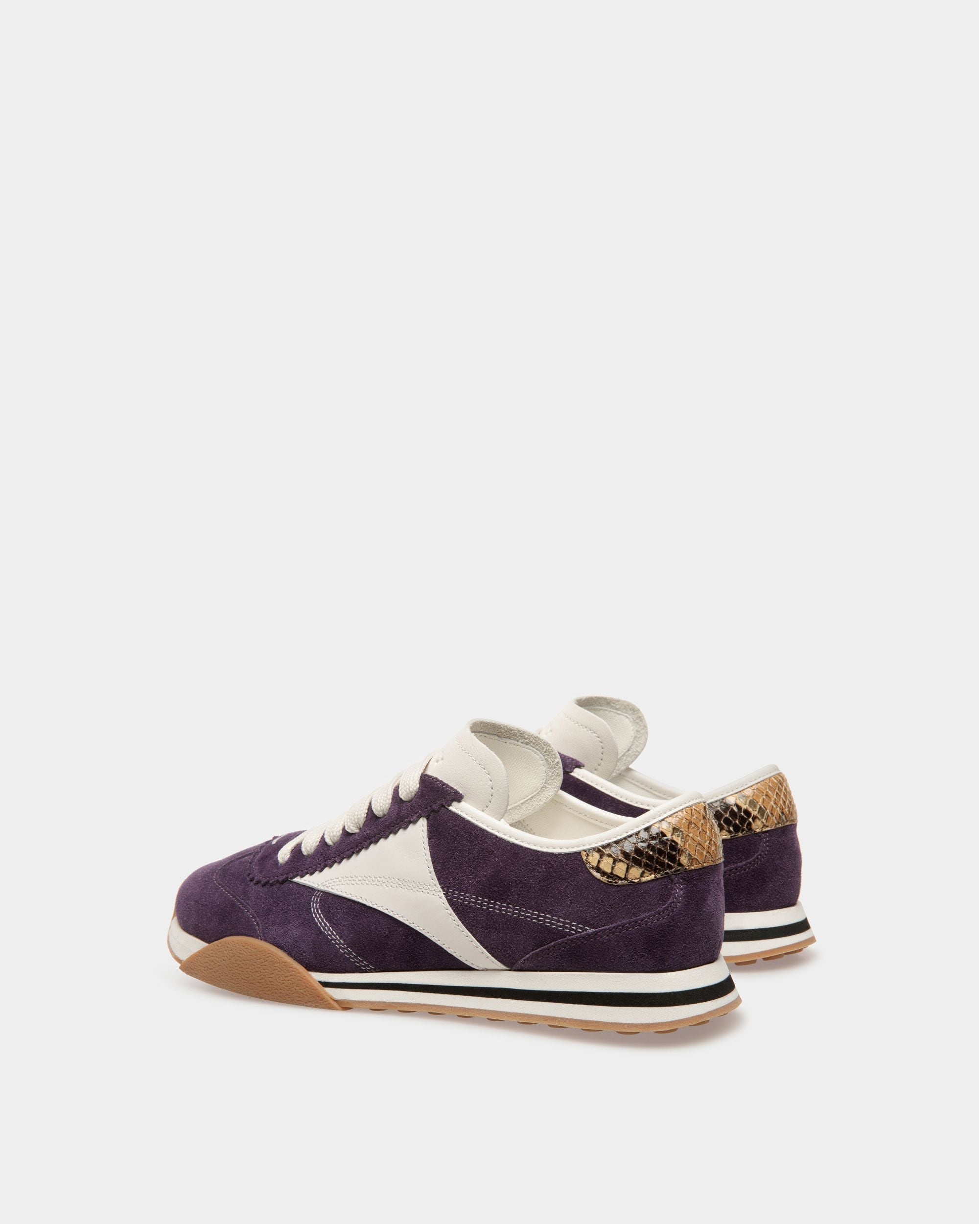 Sneakers Sussex En Cuir Orchidée Et Blanc - Femme - Bally - 04