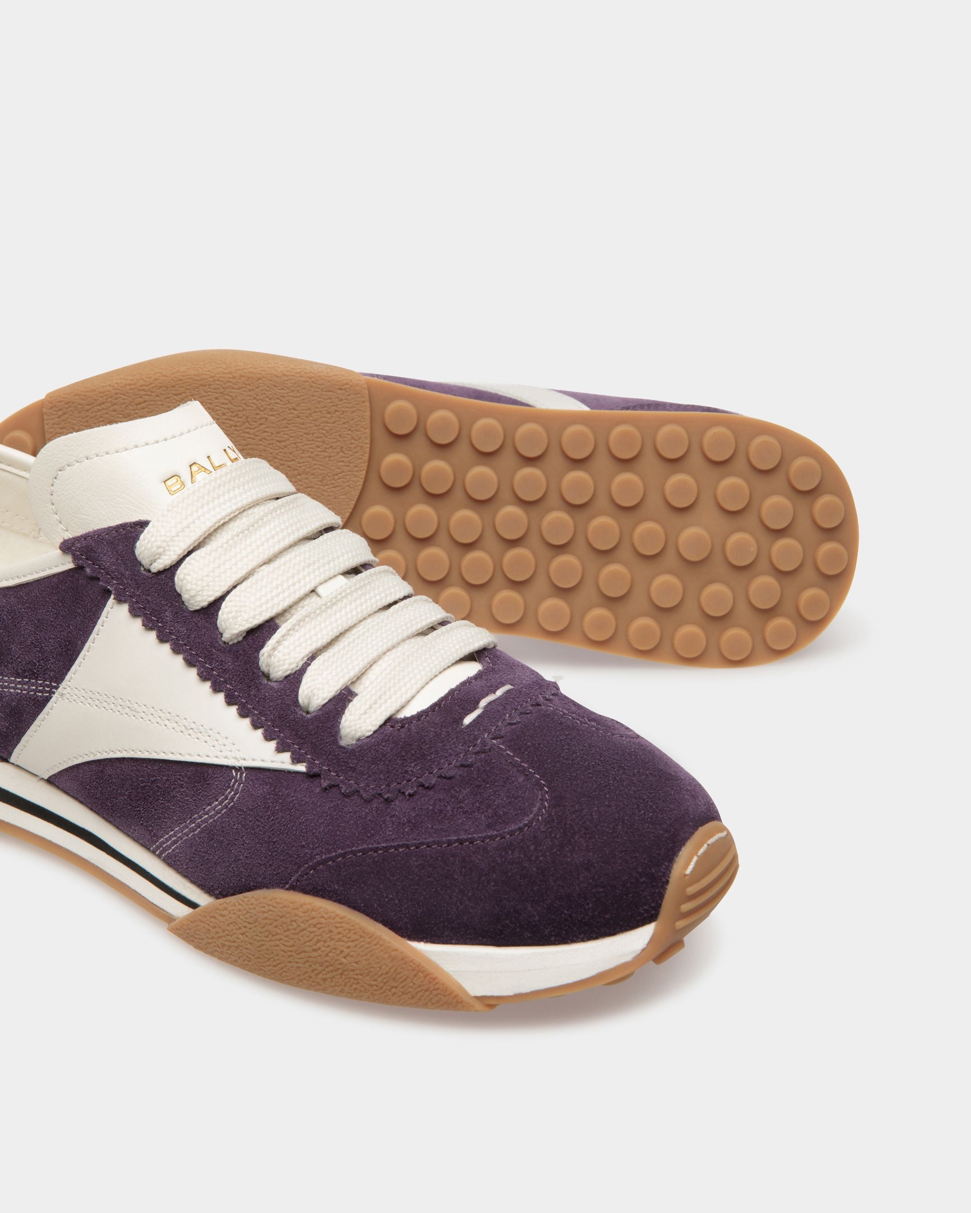 Sneakers Sussex En Cuir Orchidée Et Blanc - Femme - Bally - 05