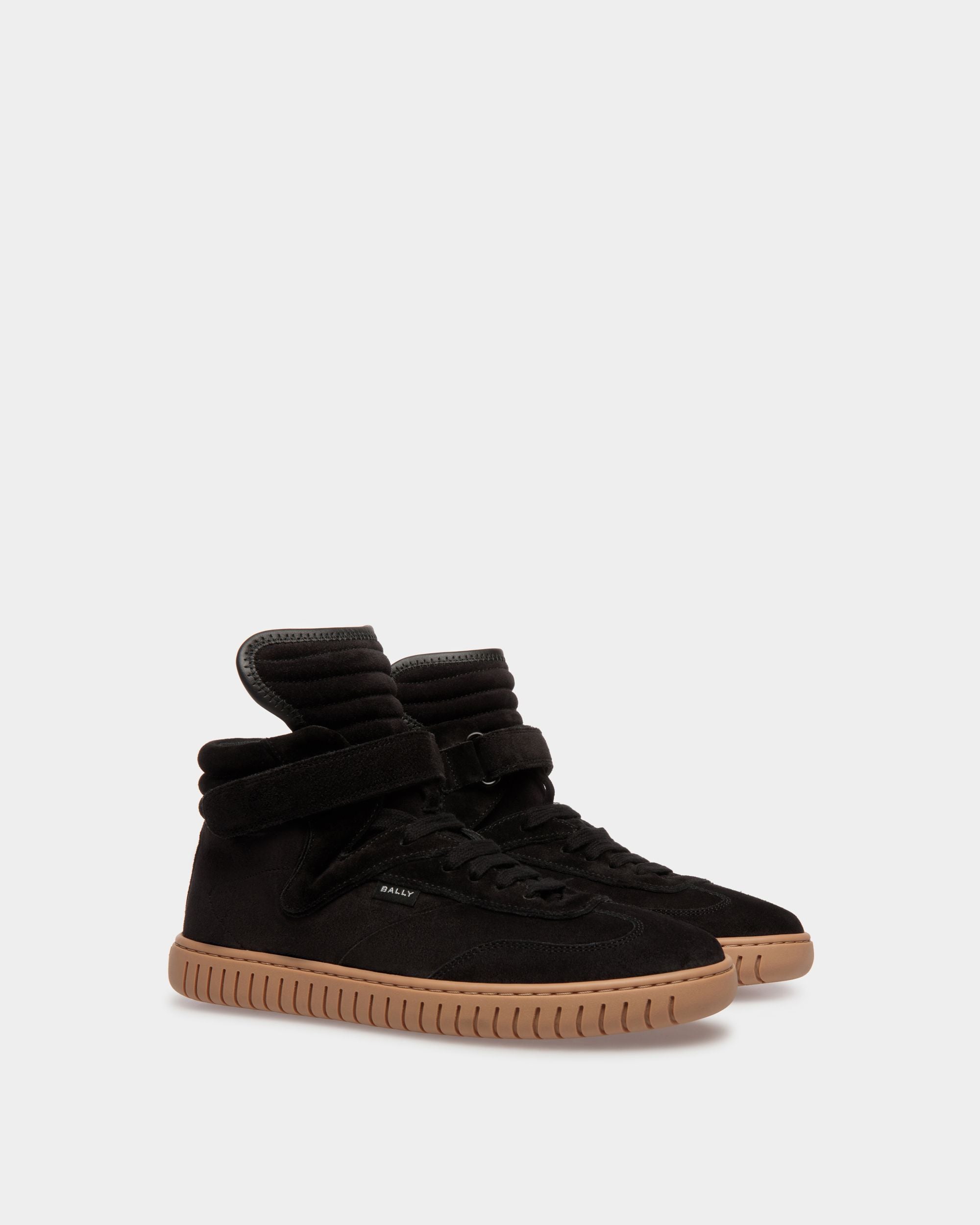 Player Sneaker Aus Schwarzem Und Bernsteinfarbenem Leder - Damen - Bally - 03