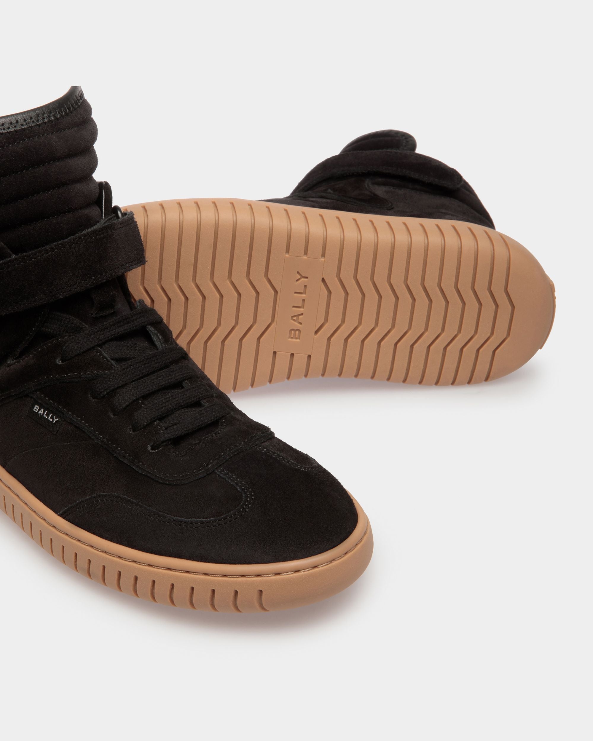 Player Sneaker Aus Schwarzem Und Bernsteinfarbenem Leder - Damen - Bally - 05