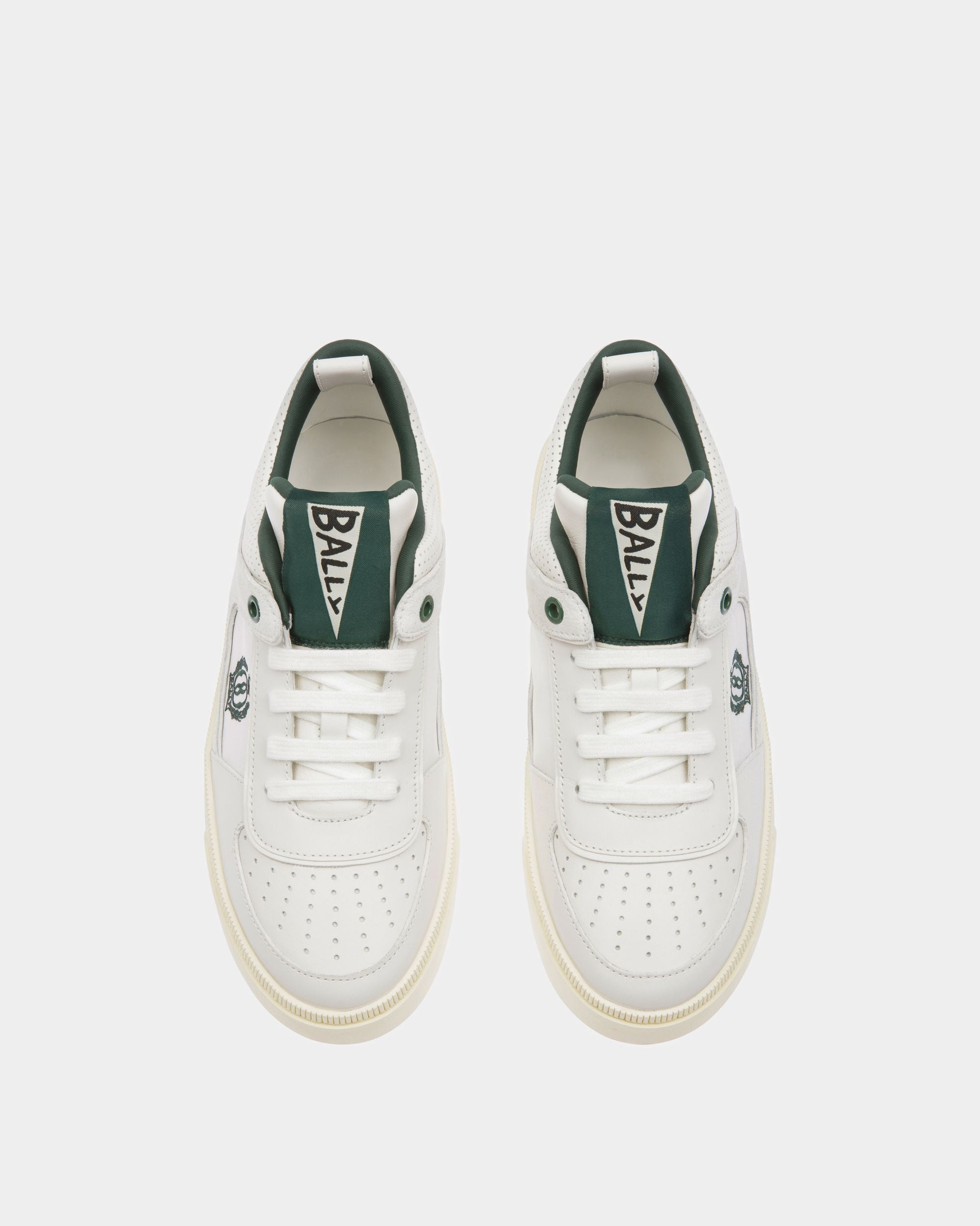 Sneakers Raise En cuir blanc et vert - Femme - Bally - 02