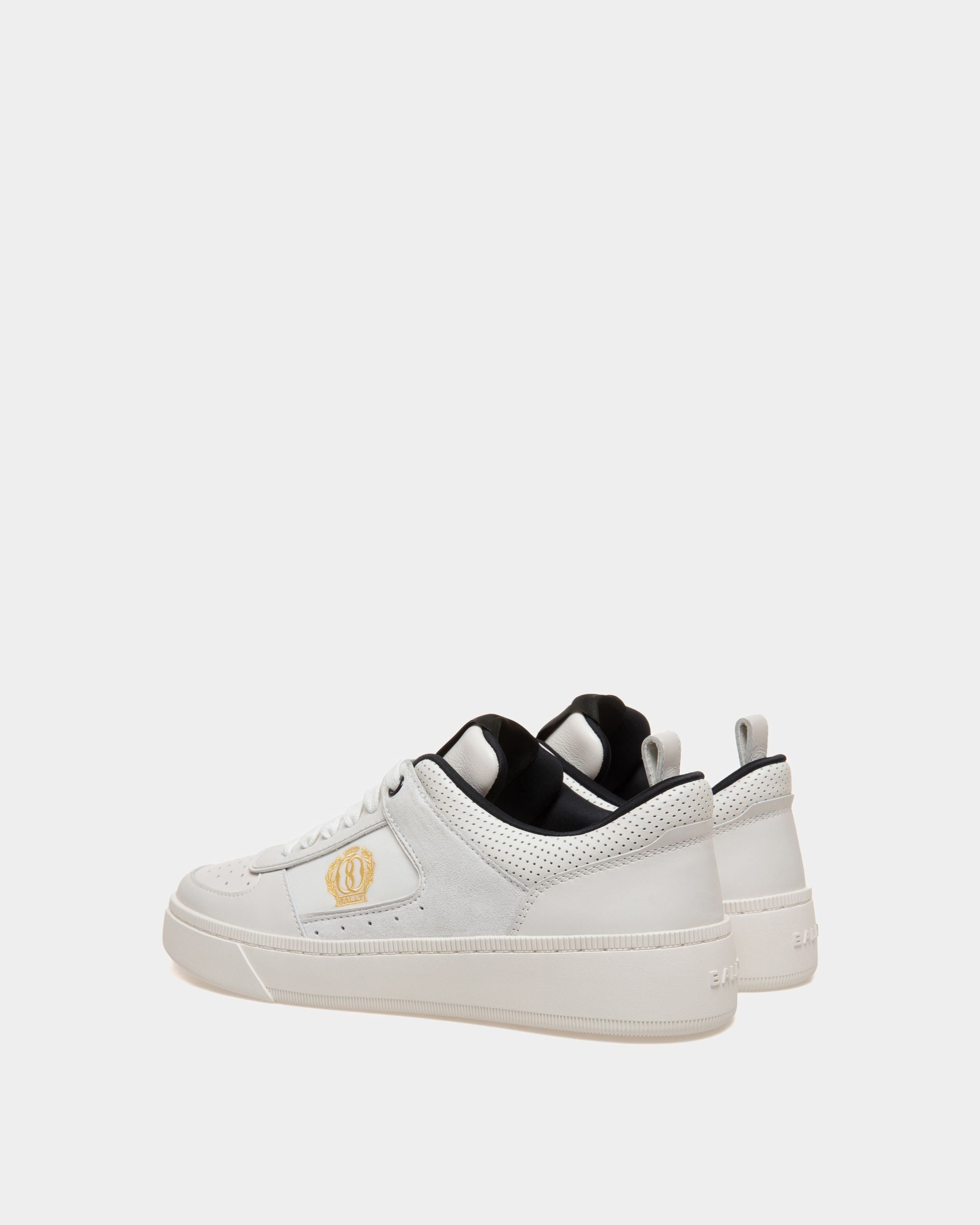 Raise Sneaker In White And Black Leather - Women's - Bally - 03