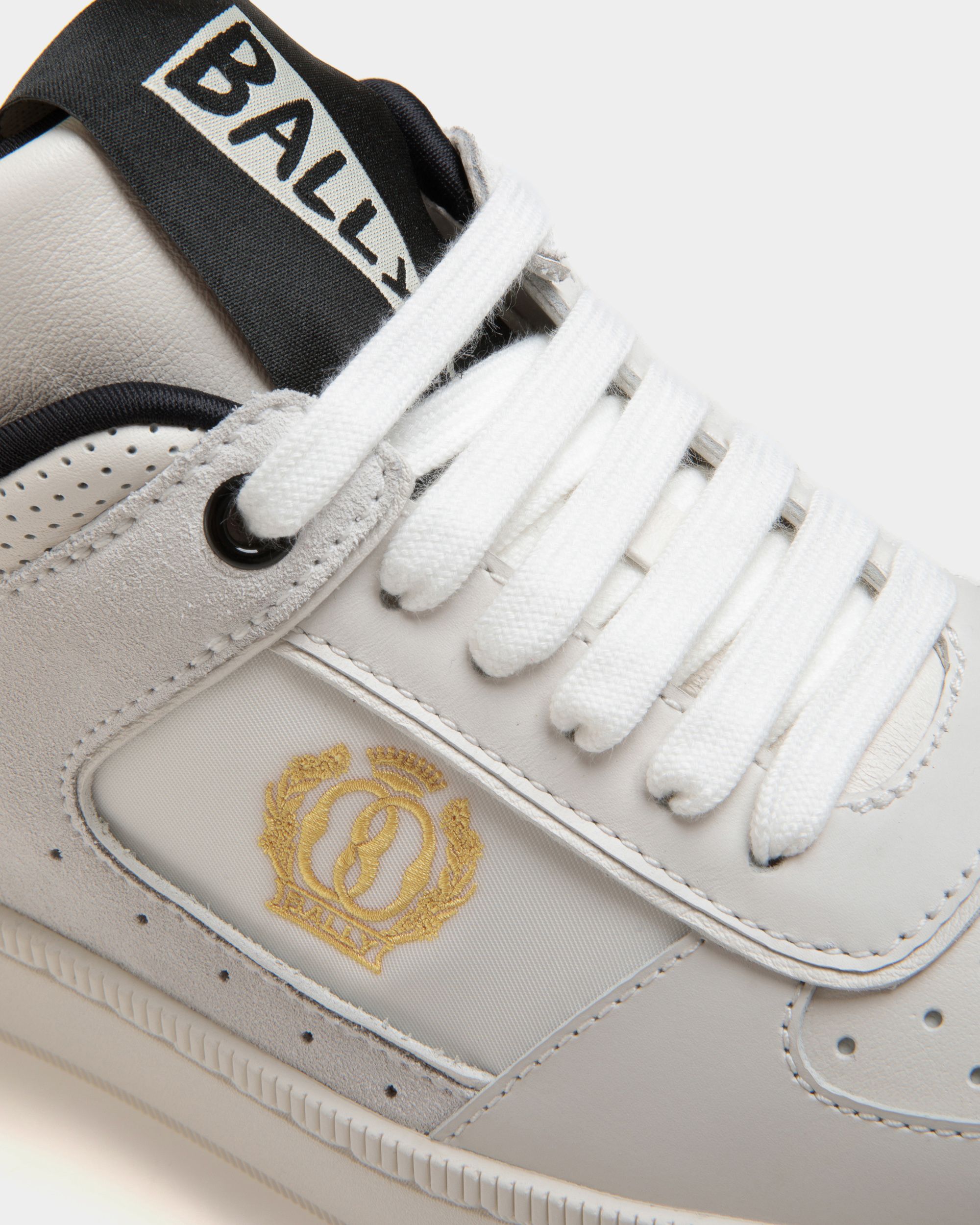 Raise Sneaker In White And Black Leather - Women's - Bally - 05