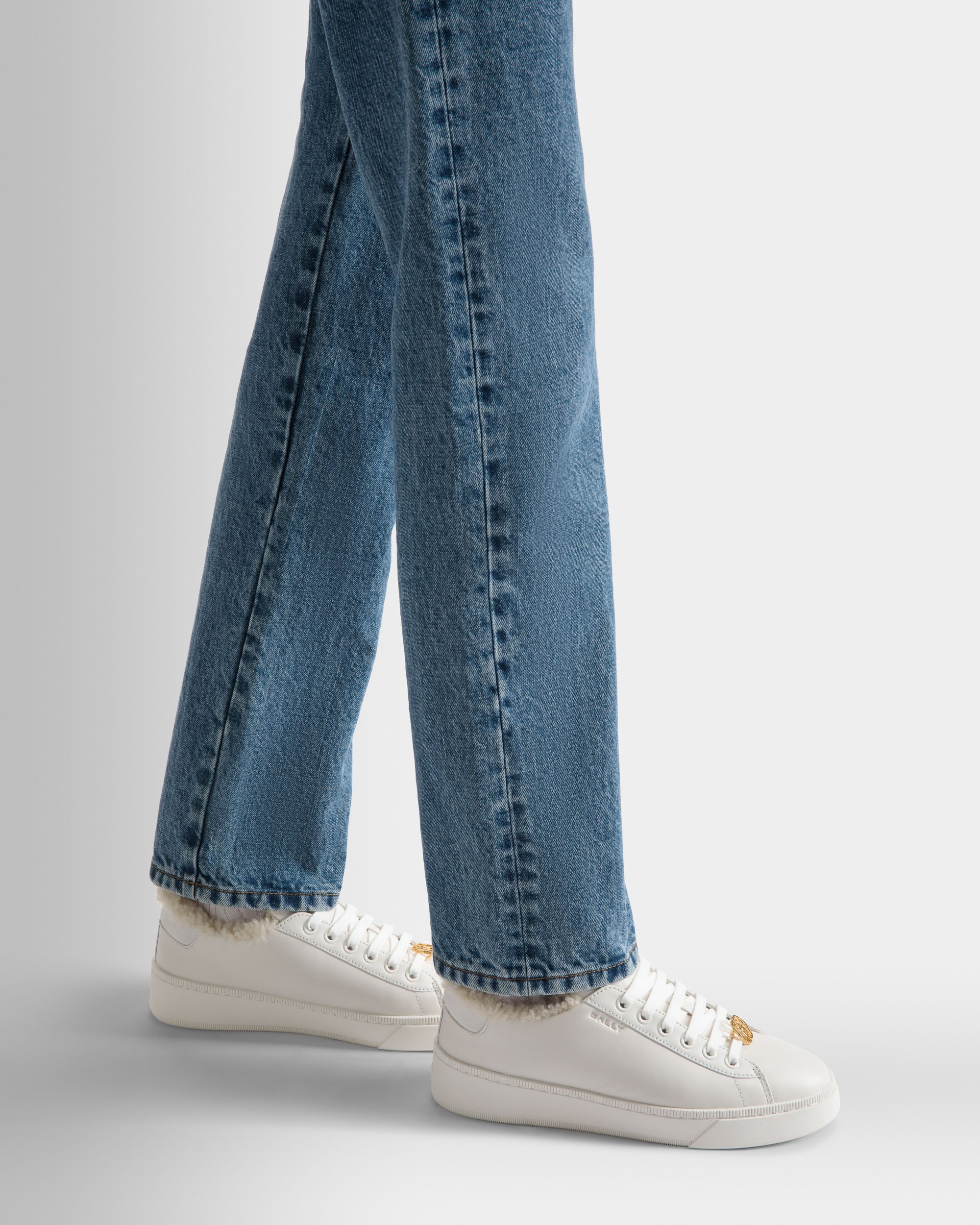 Sneakers Raise En Cuir Blanc - Femme - Bally - 02