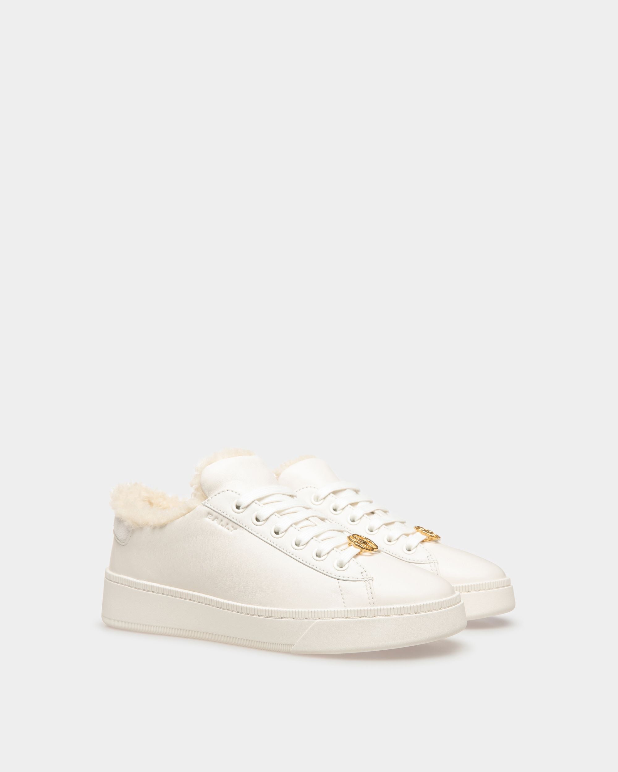 Sneakers Raise En Cuir Blanc - Femme - Bally - 03