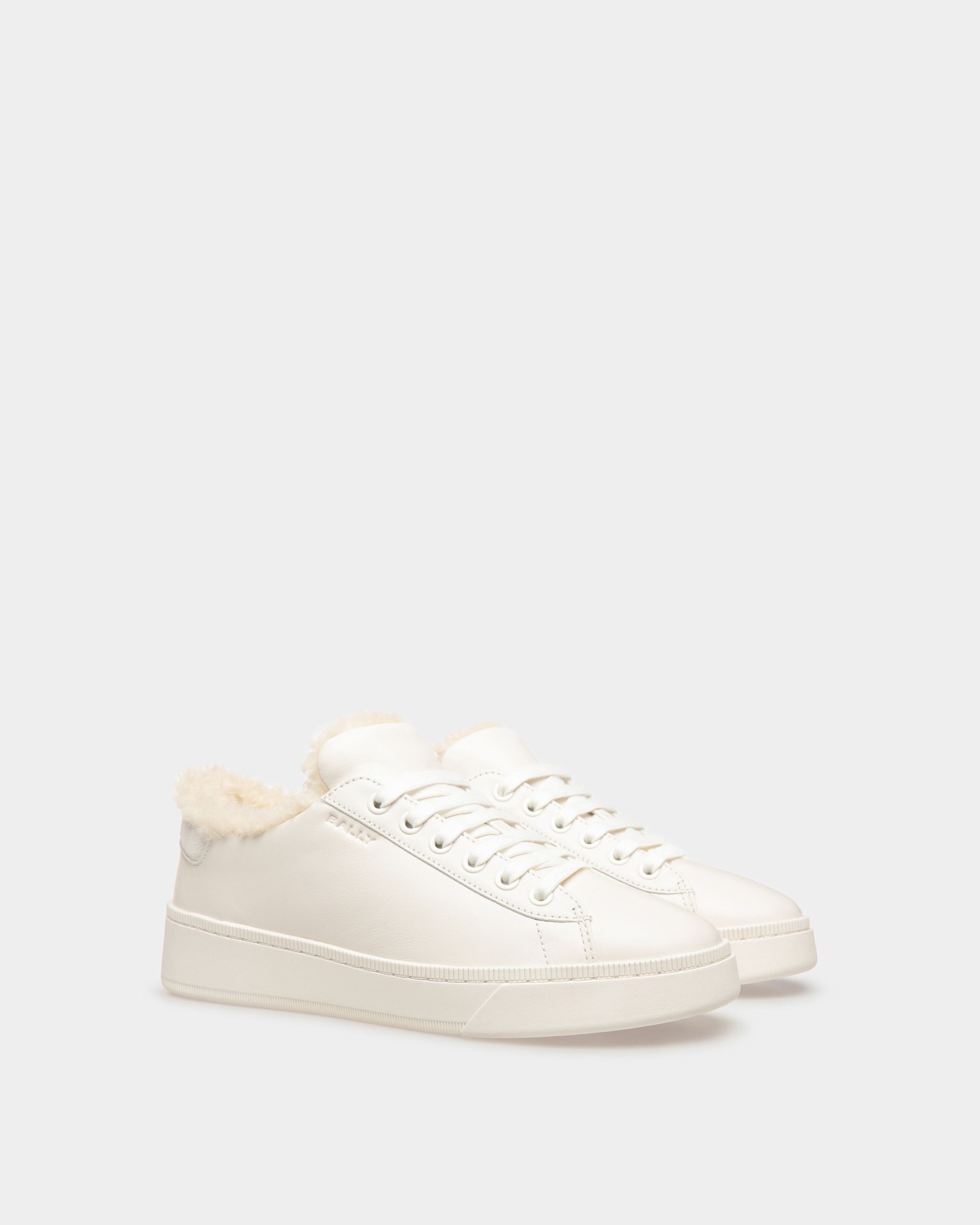 Sneakers Raise En Cuir Blanc - Femme - Bally - 04
