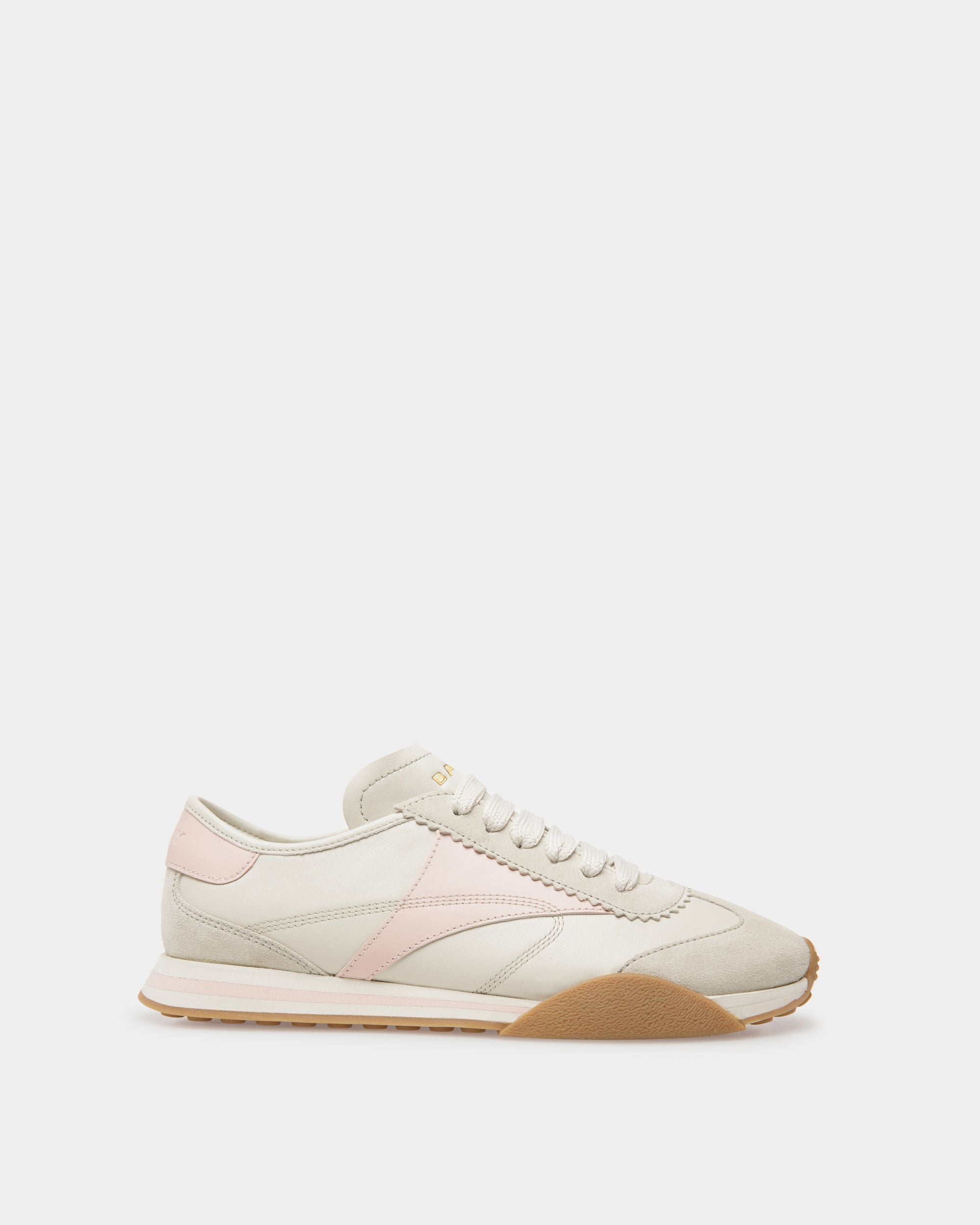 Sussex Sneaker Aus Leder in Staubweiß und Rosé - Damen - Bally - 01