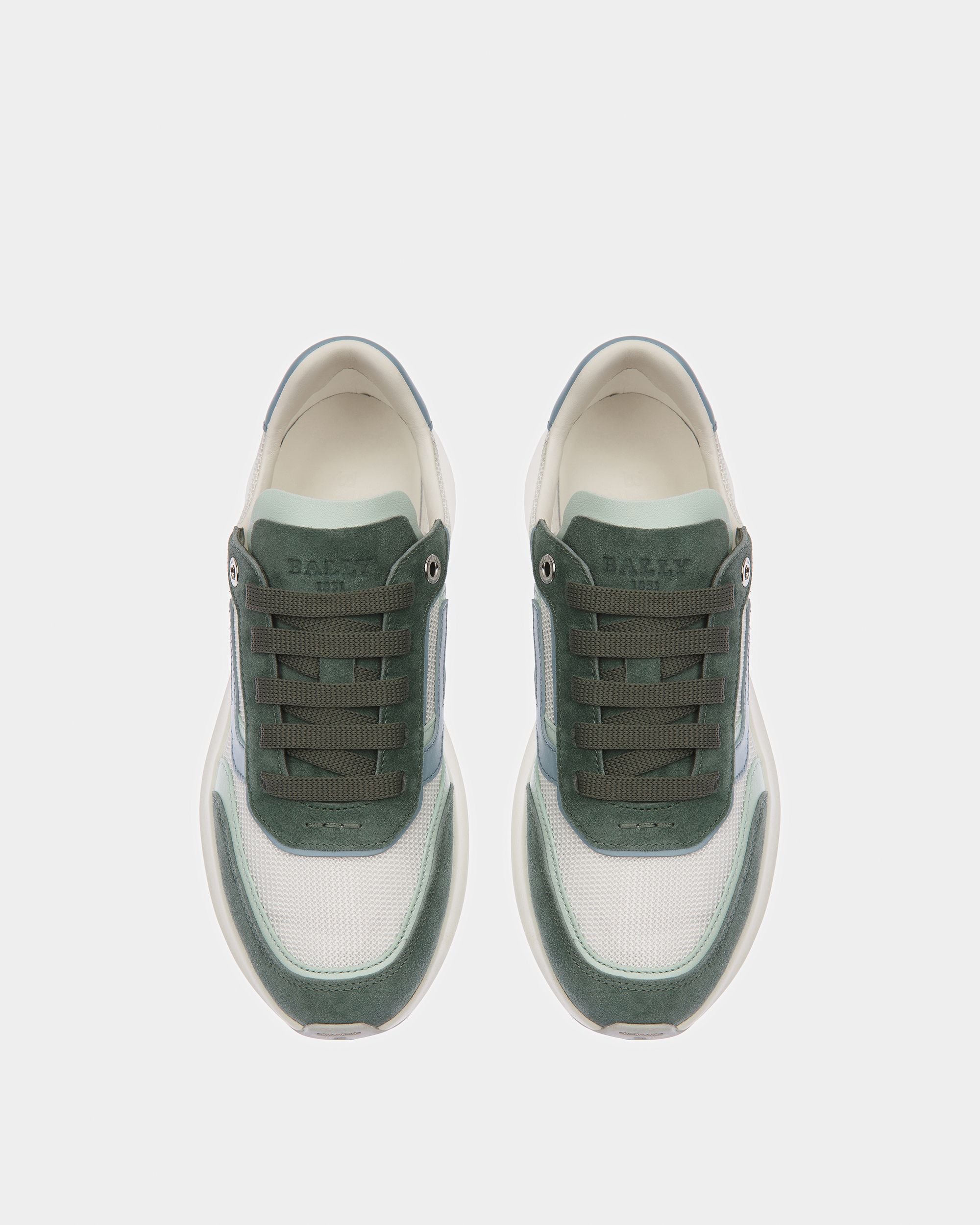 Demmy Sneakers En Cuir Et Tissu Sauge - Femme - Bally - 02
