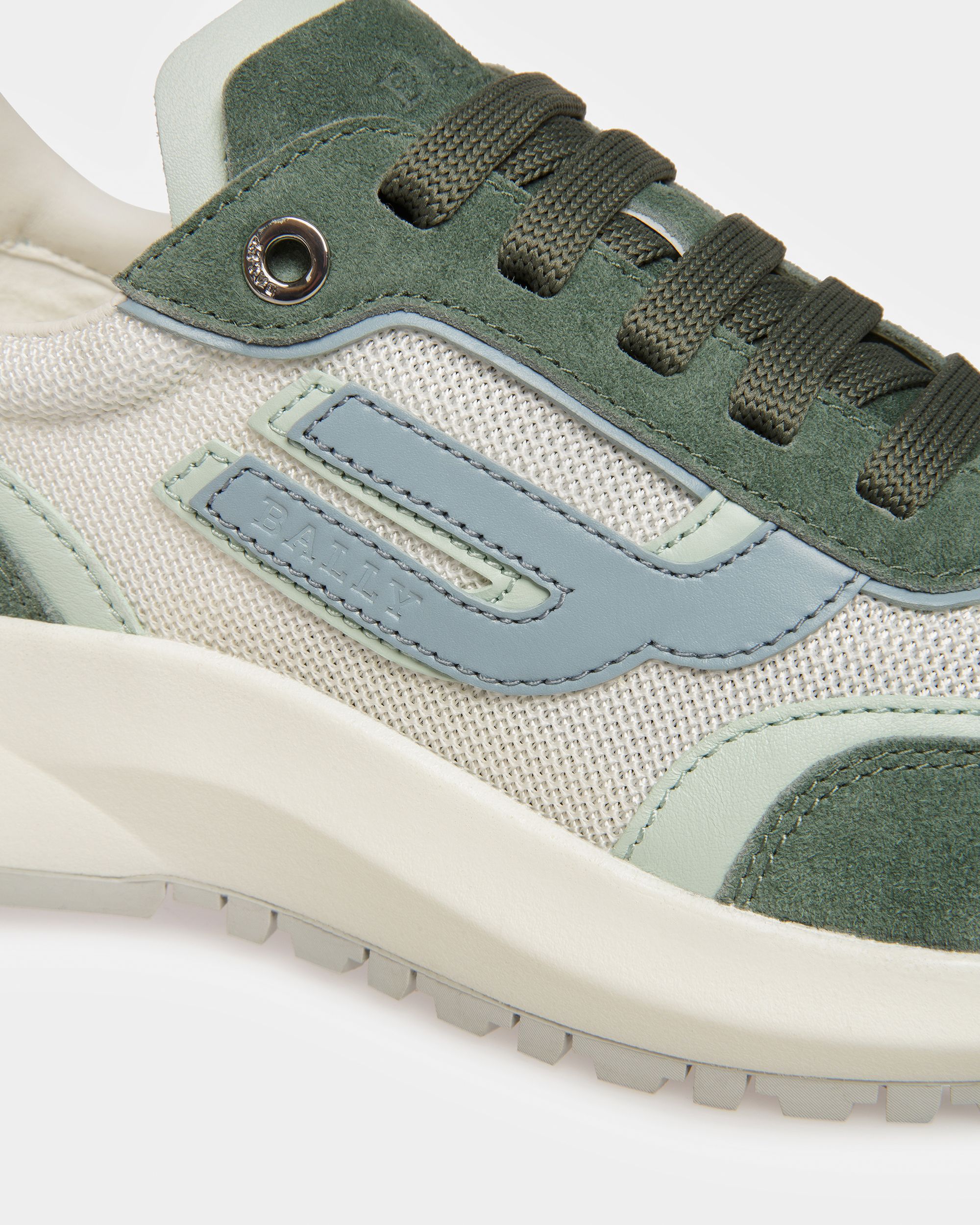 Demmy Sneakers En Cuir Et Tissu Sauge - Femme - Bally - 06