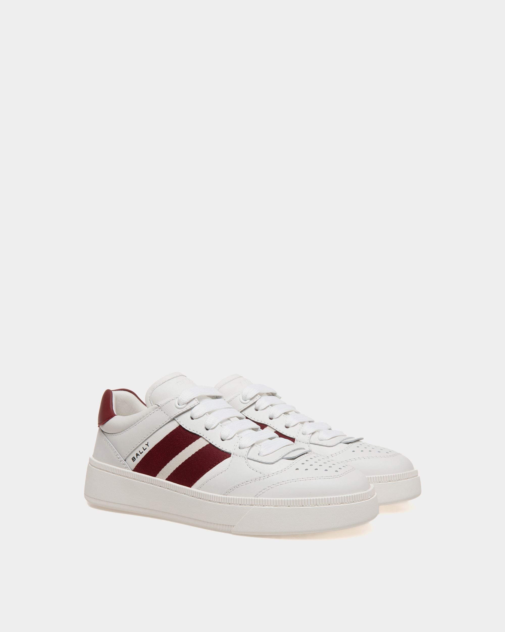 Sneaker Raise In Pelle Bianca - Donna - Bally - 02