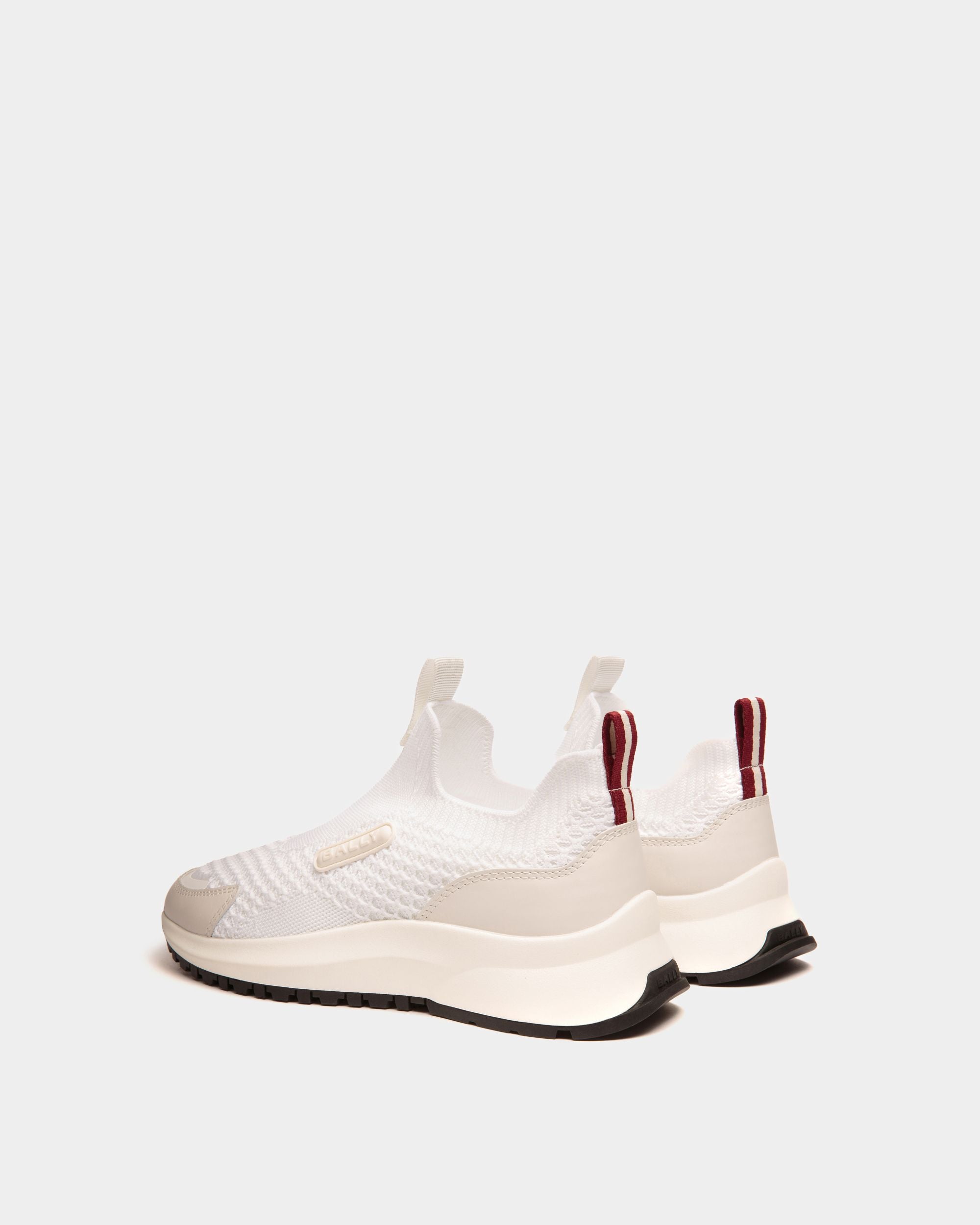 Sneaker Outline In Tessuto Bianco A Maglia - Donna - Bally - 03