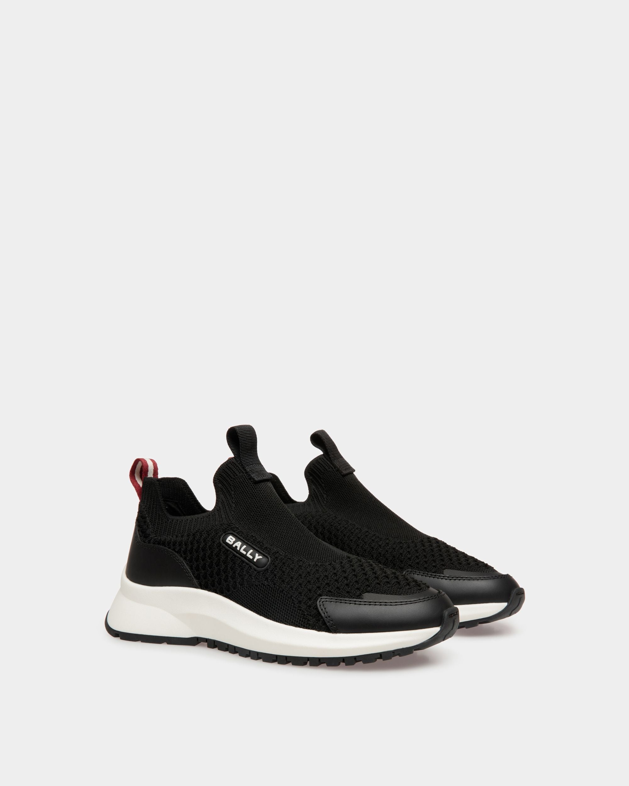 Outline Sneaker Aus Strickgewebe In Schwarz - Damen - Bally - 02
