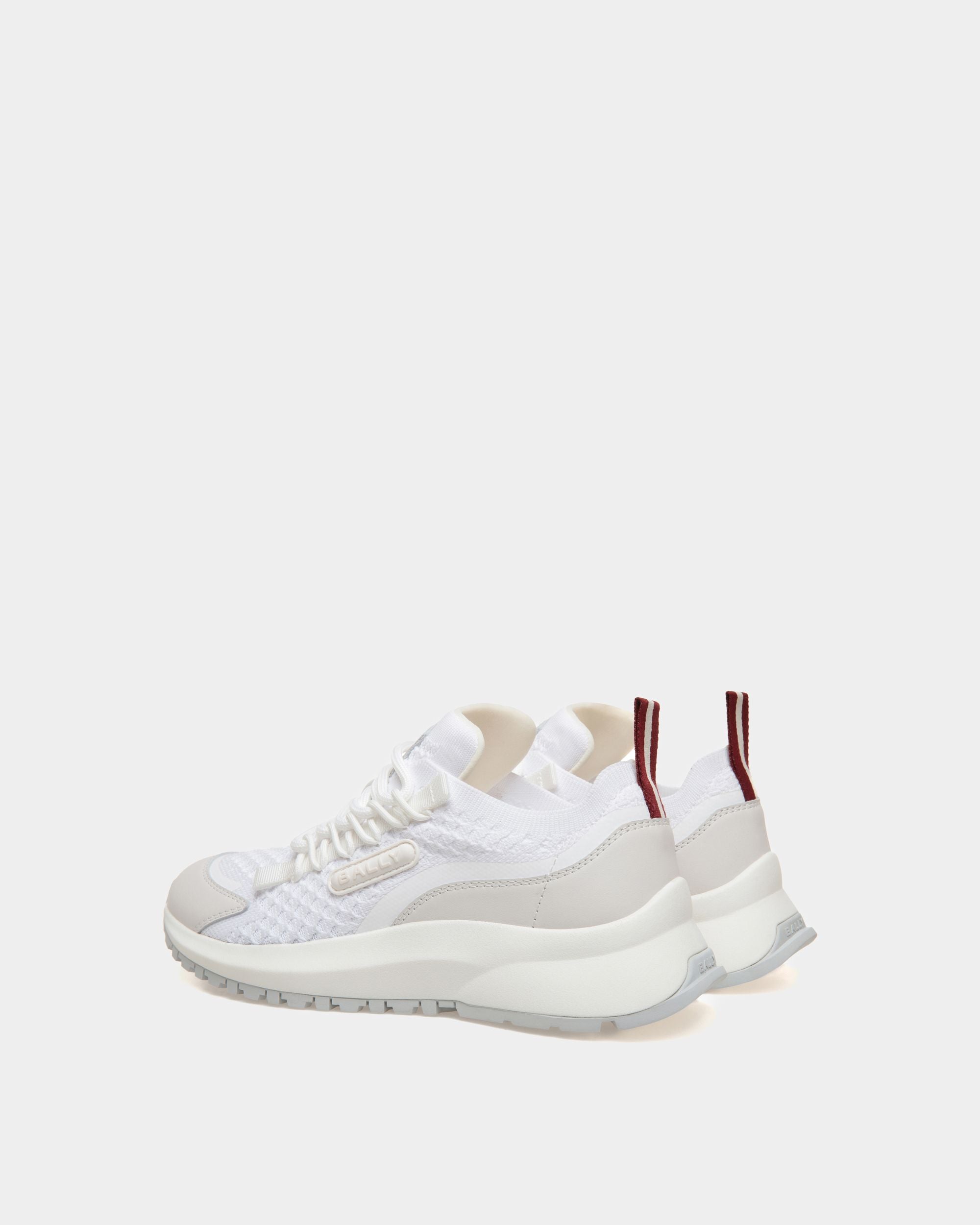 Sneaker Outline En Maille Blanche - Femme - Bally - 03