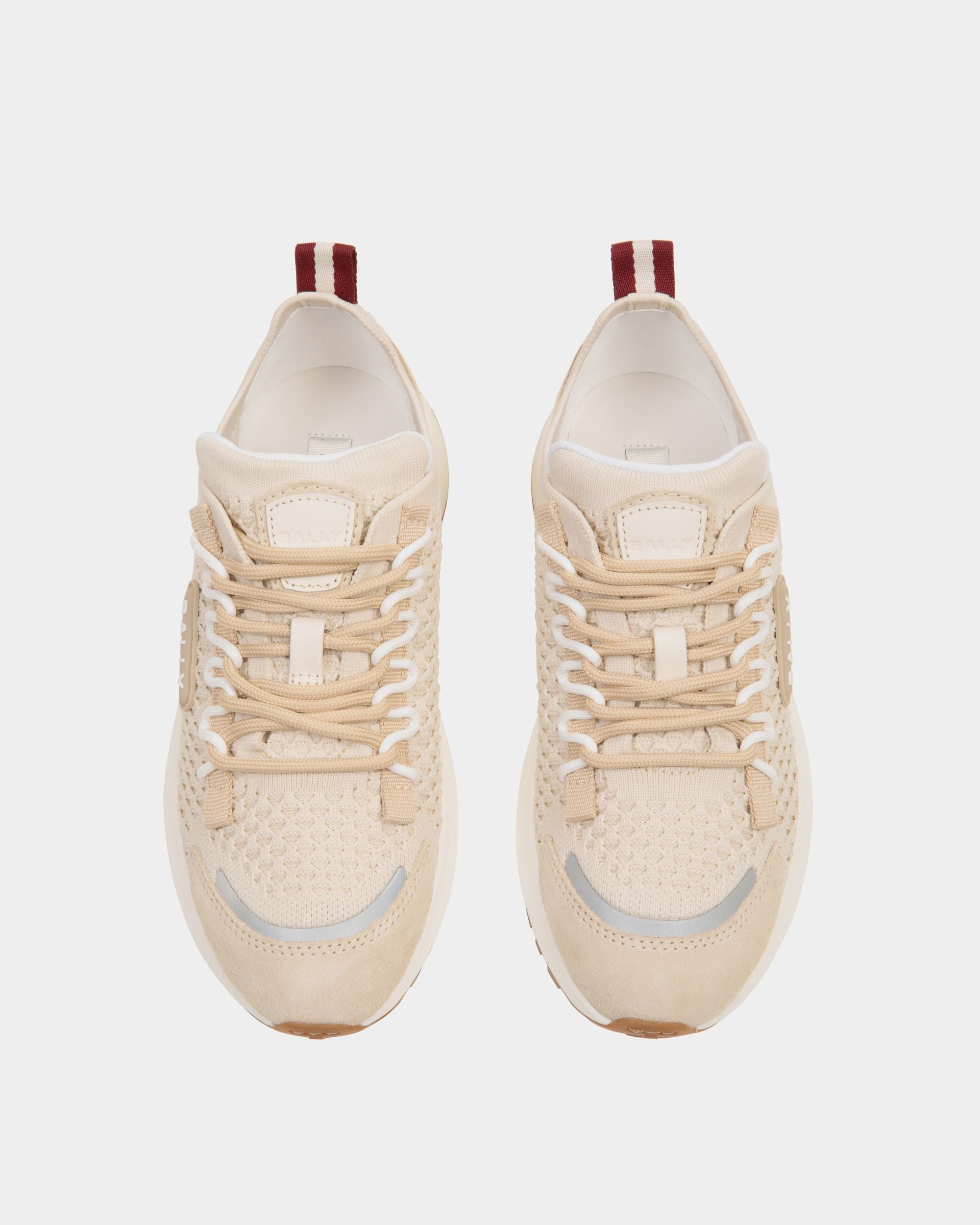 Outline Sneaker Aus Leder In Elfenbein Und Champagner - Damen - Bally - 04