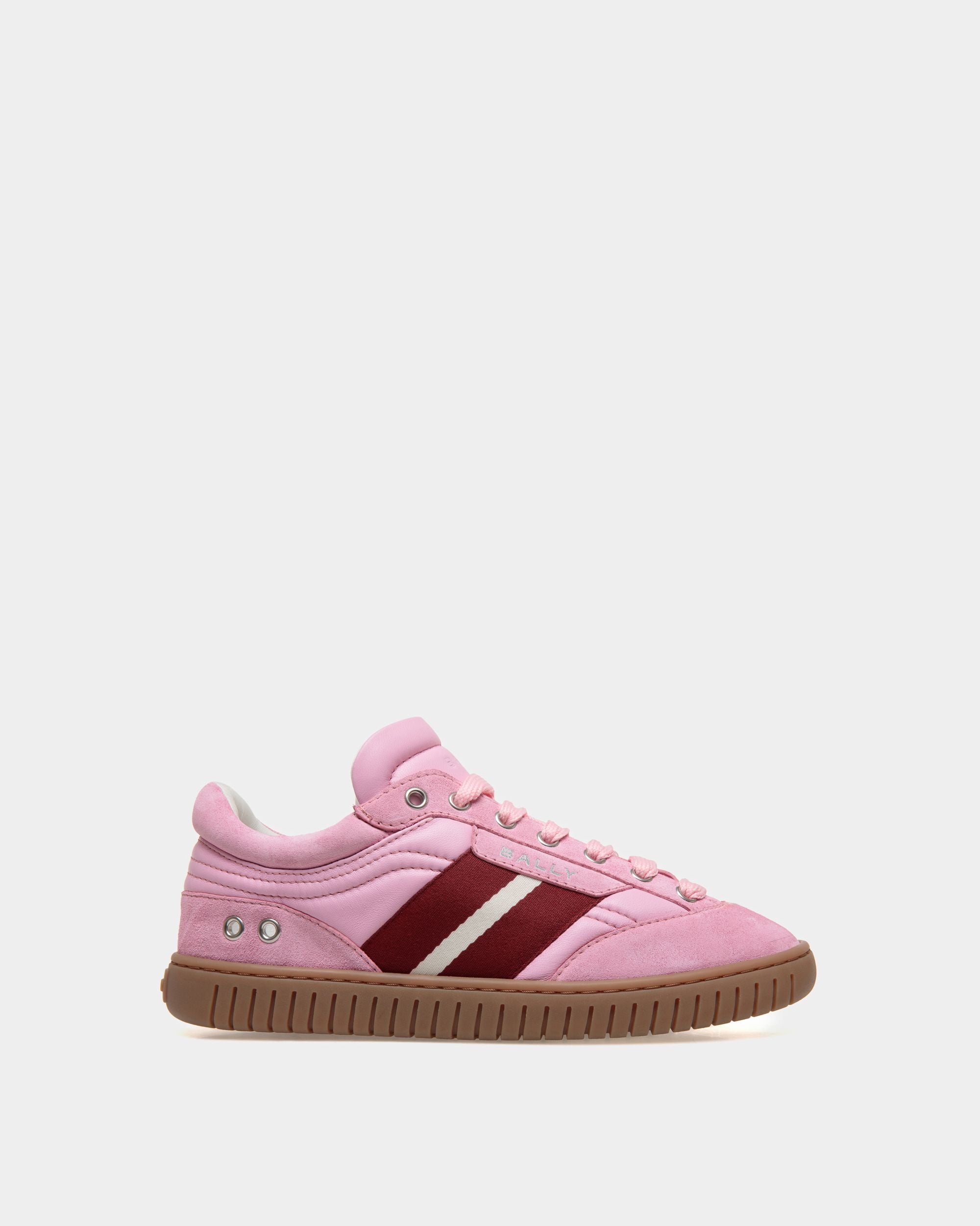 Player Sneaker in Pink Leather and Suede - Women's - Bally - 01