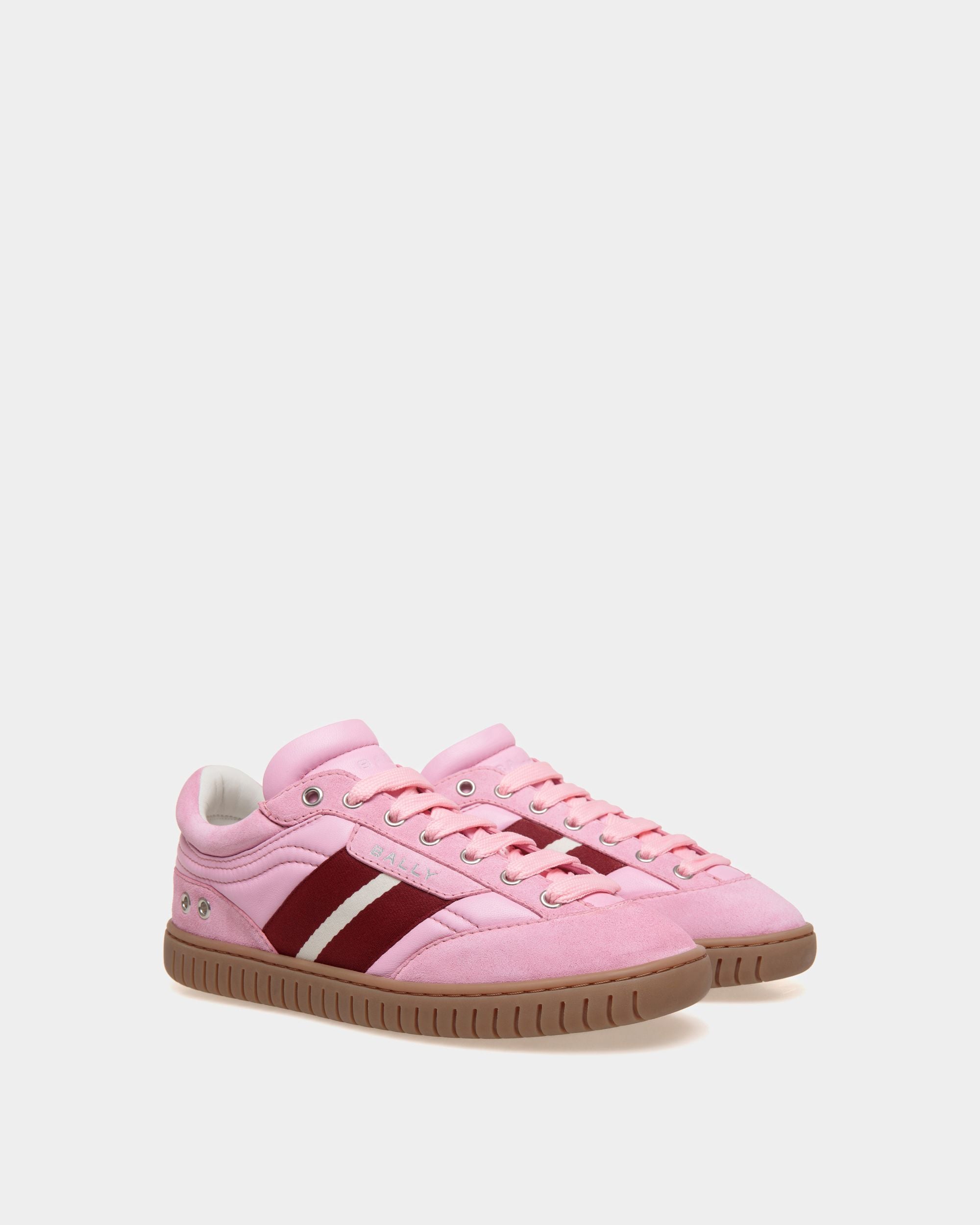 Player Sneaker in Pink Leather and Suede - Women's - Bally - 02