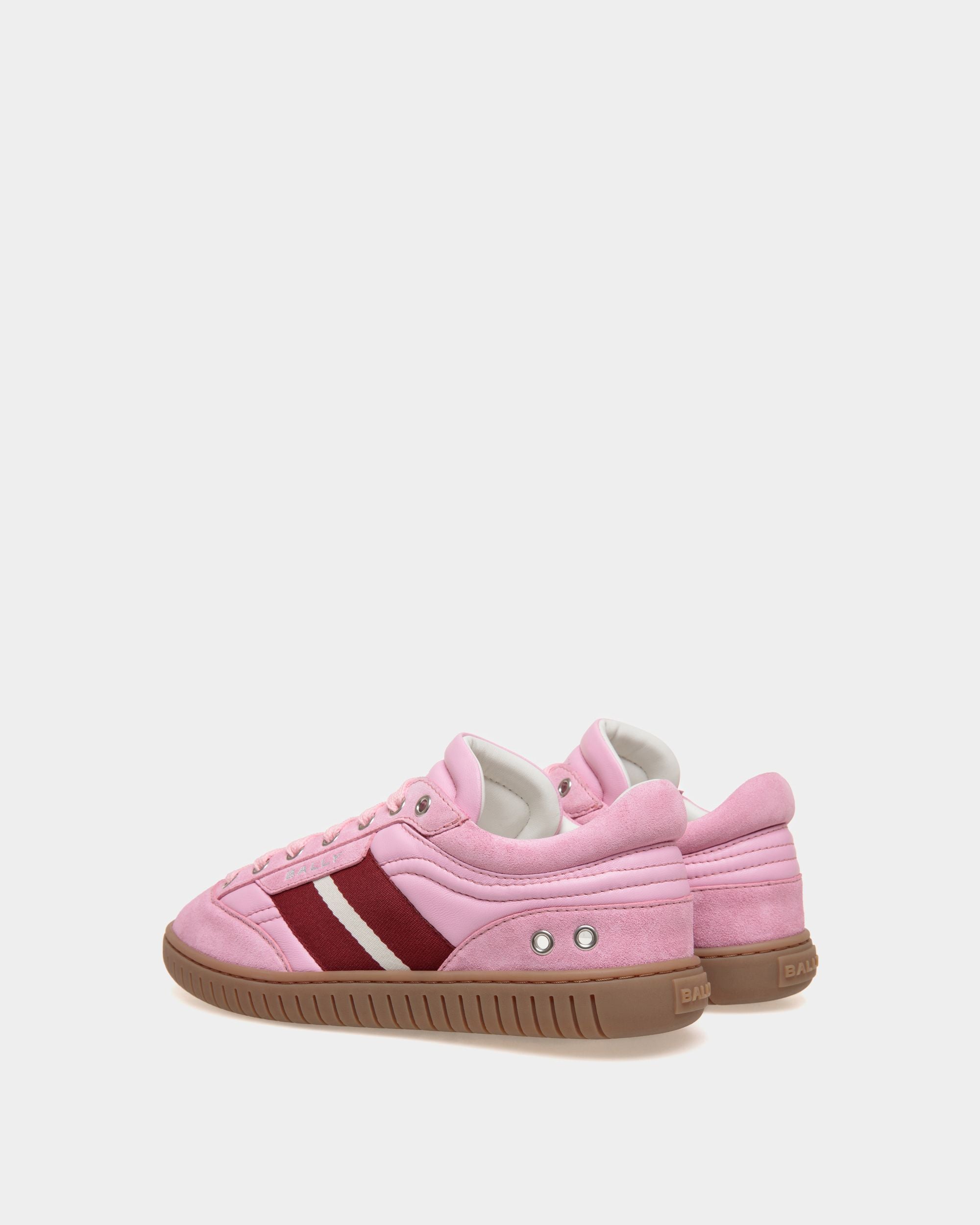 Player Sneaker in Pink Leather and Suede - Women's - Bally - 03