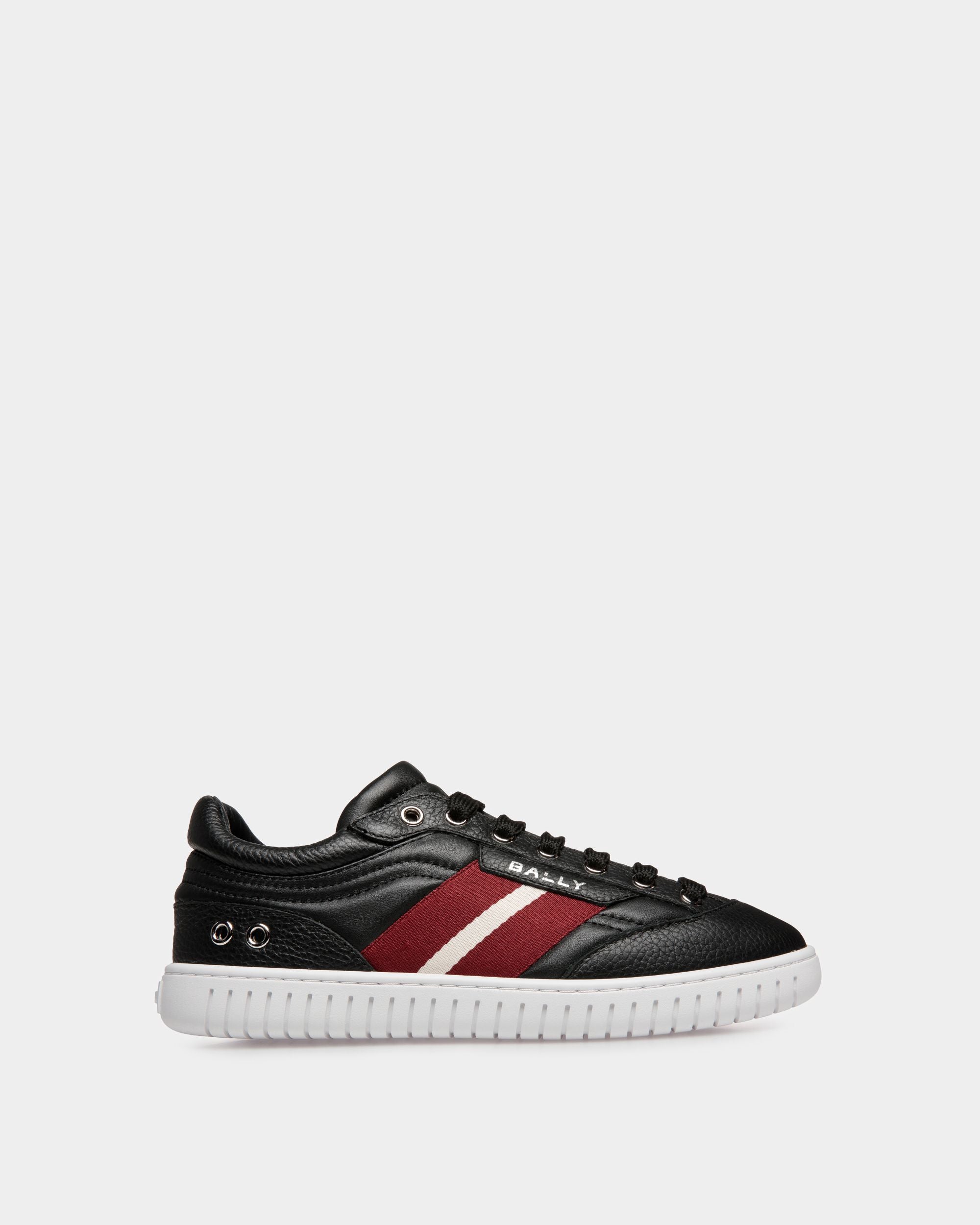 Player Sneaker In Black Leather - Women's - Bally - 01
