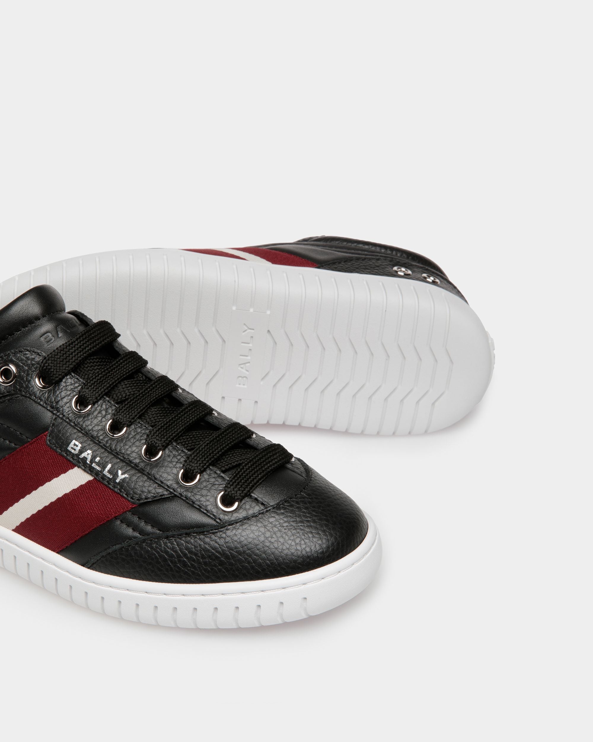 Player Sneaker In Black Leather - Women's - Bally - 04