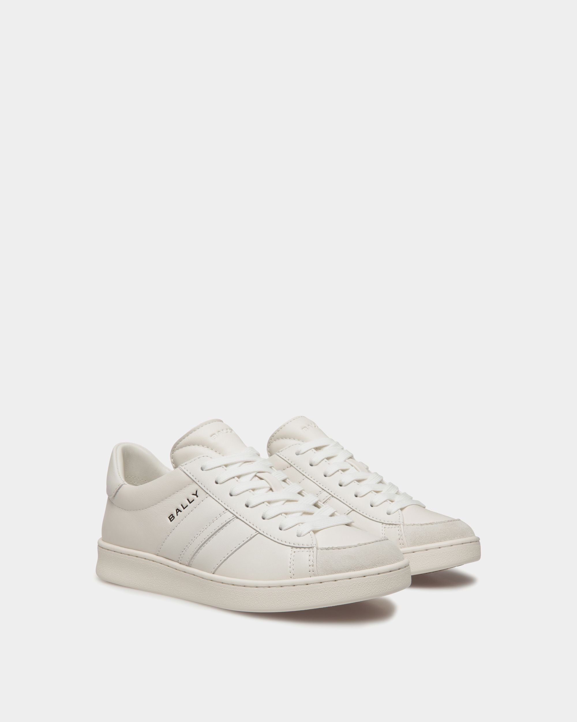 Tennis Sneaker Aus Leder In Weiß - Damen - Bally - 03