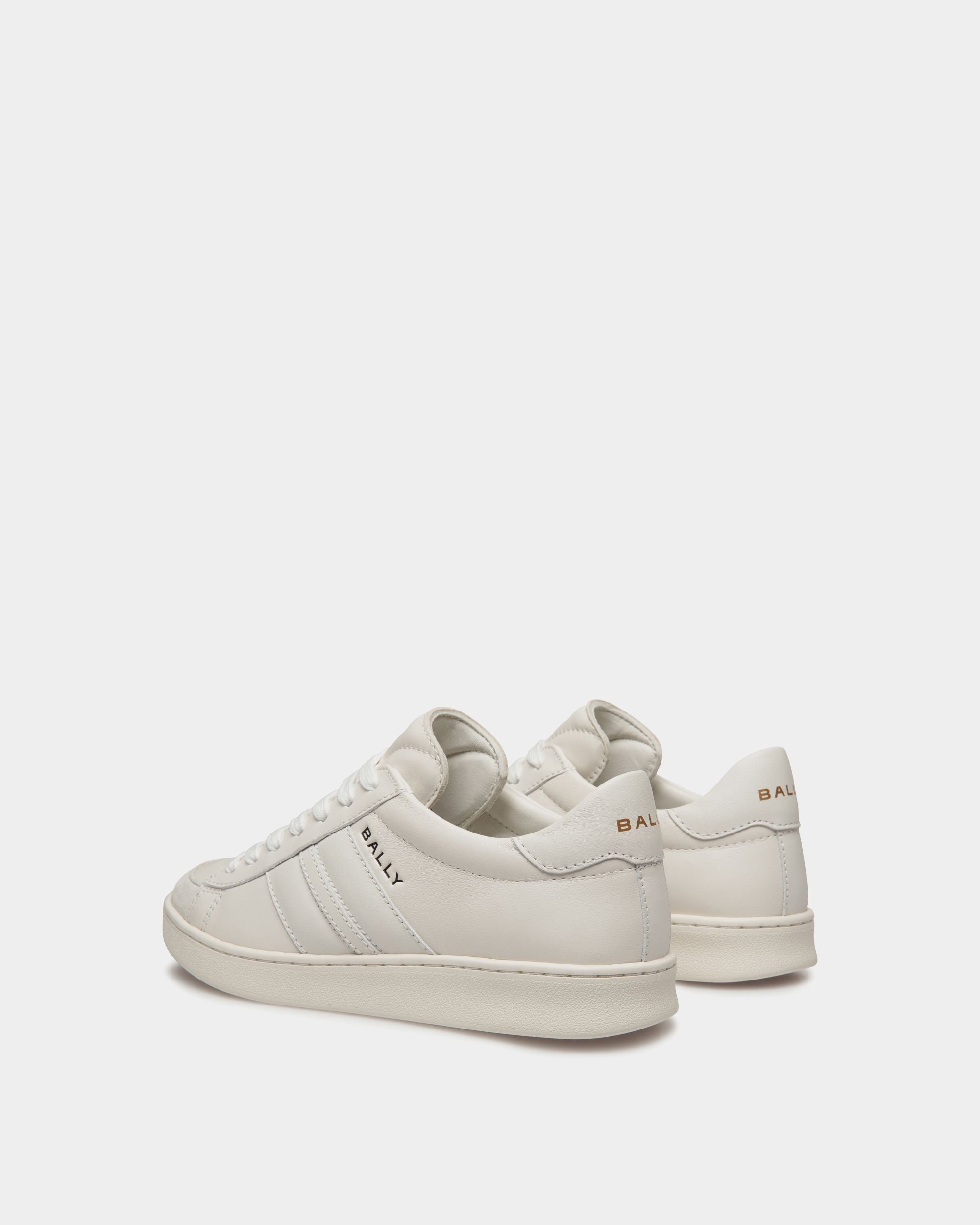 Tennis Sneaker Aus Leder In Weiß - Damen - Bally - 04
