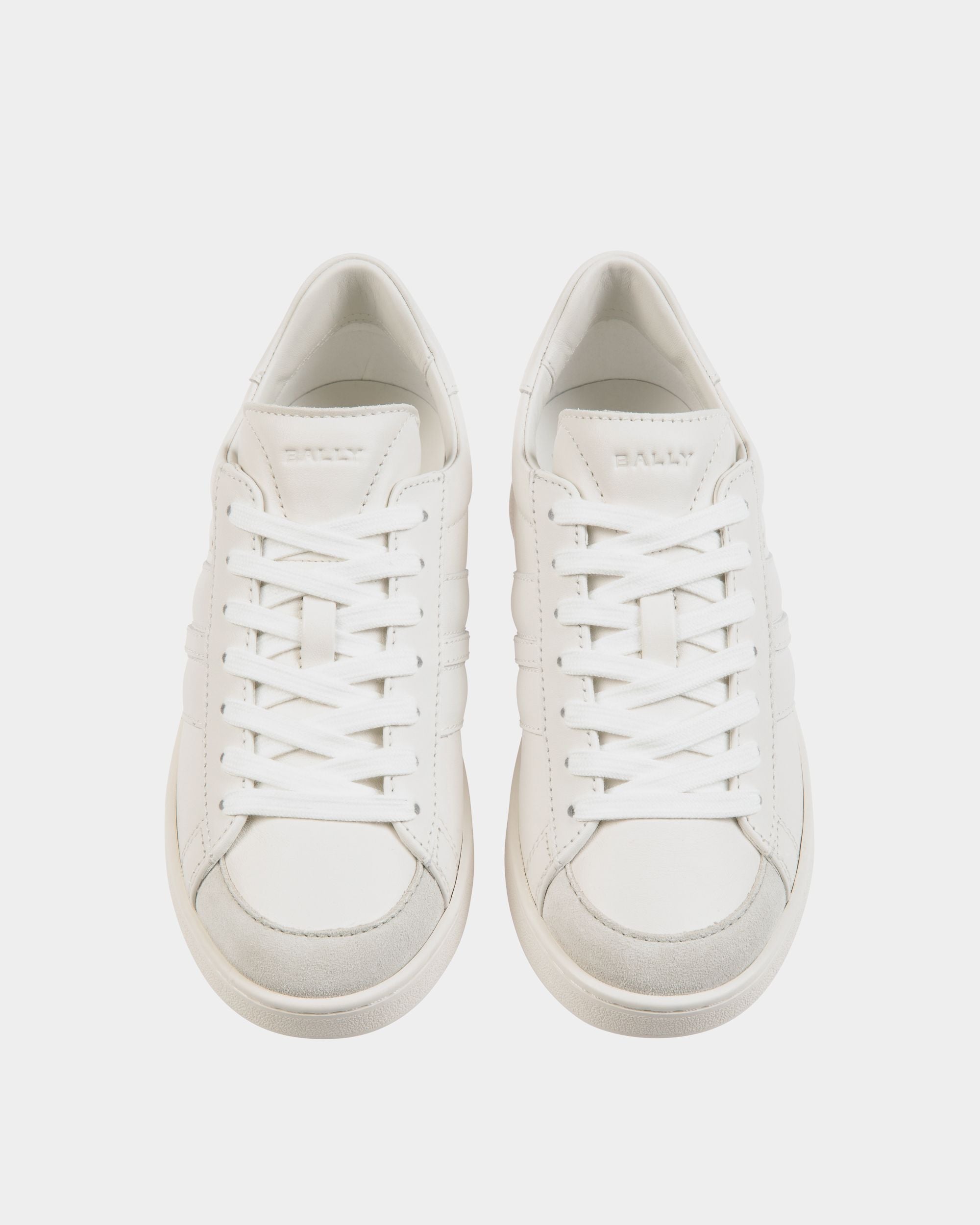 Sneaker Tennis En Cuir Blanc - Femme - Bally - 05
