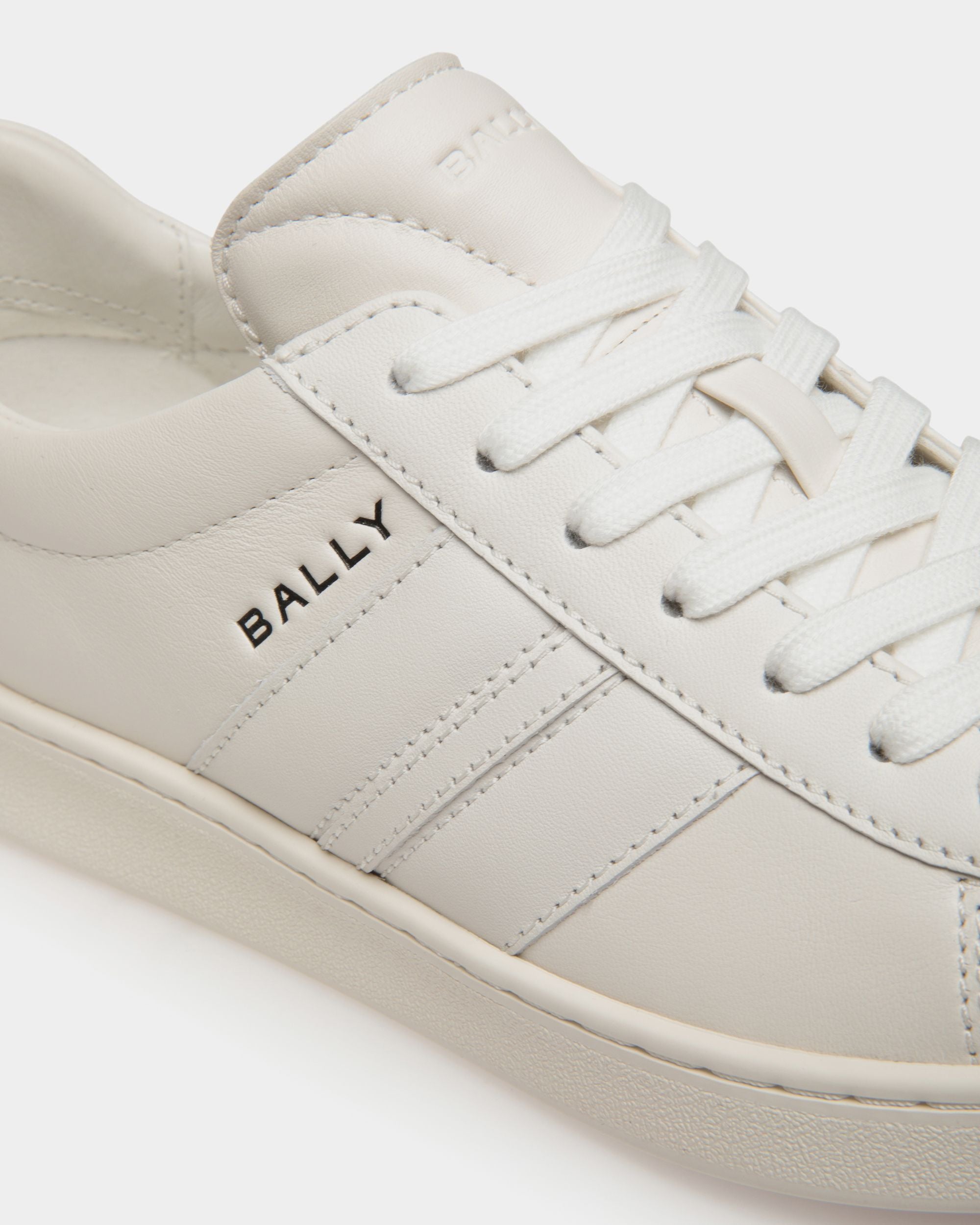 Tennis Sneaker Aus Leder In Weiß - Damen - Bally - 05