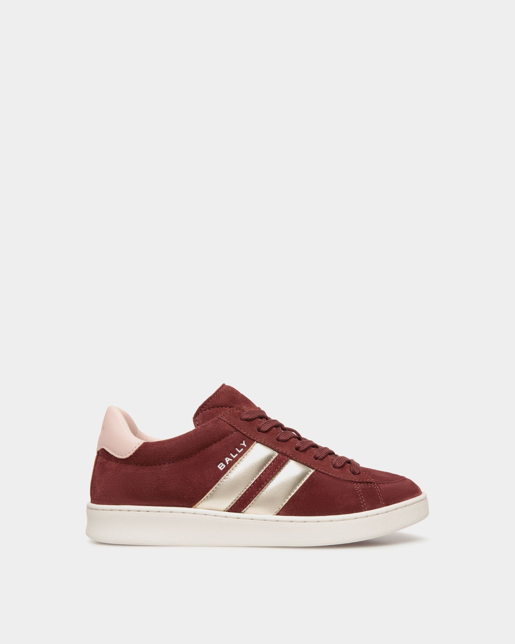 Tennis Sneaker Aus Veloursleder In Andorra Und Light Pink - Damen - Bally - 01