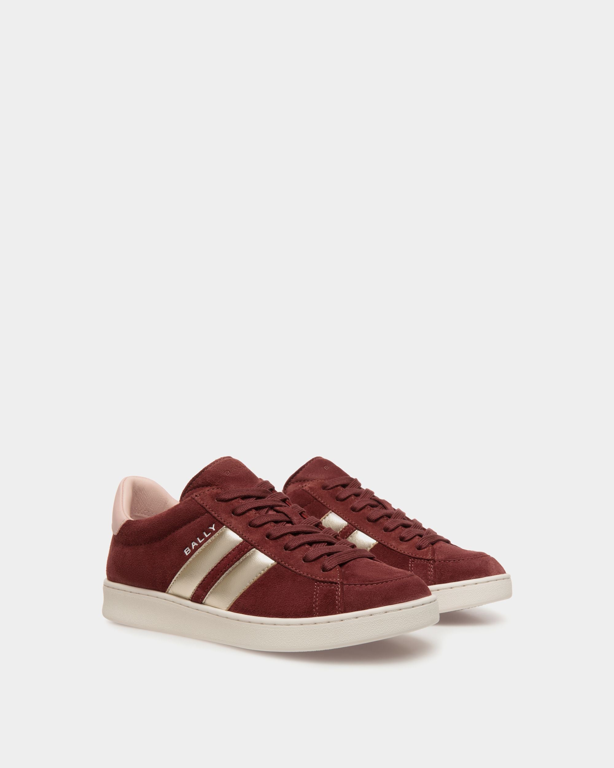 Tennis Sneaker Aus Veloursleder In Andorra Und Light Pink - Damen - Bally - 03
