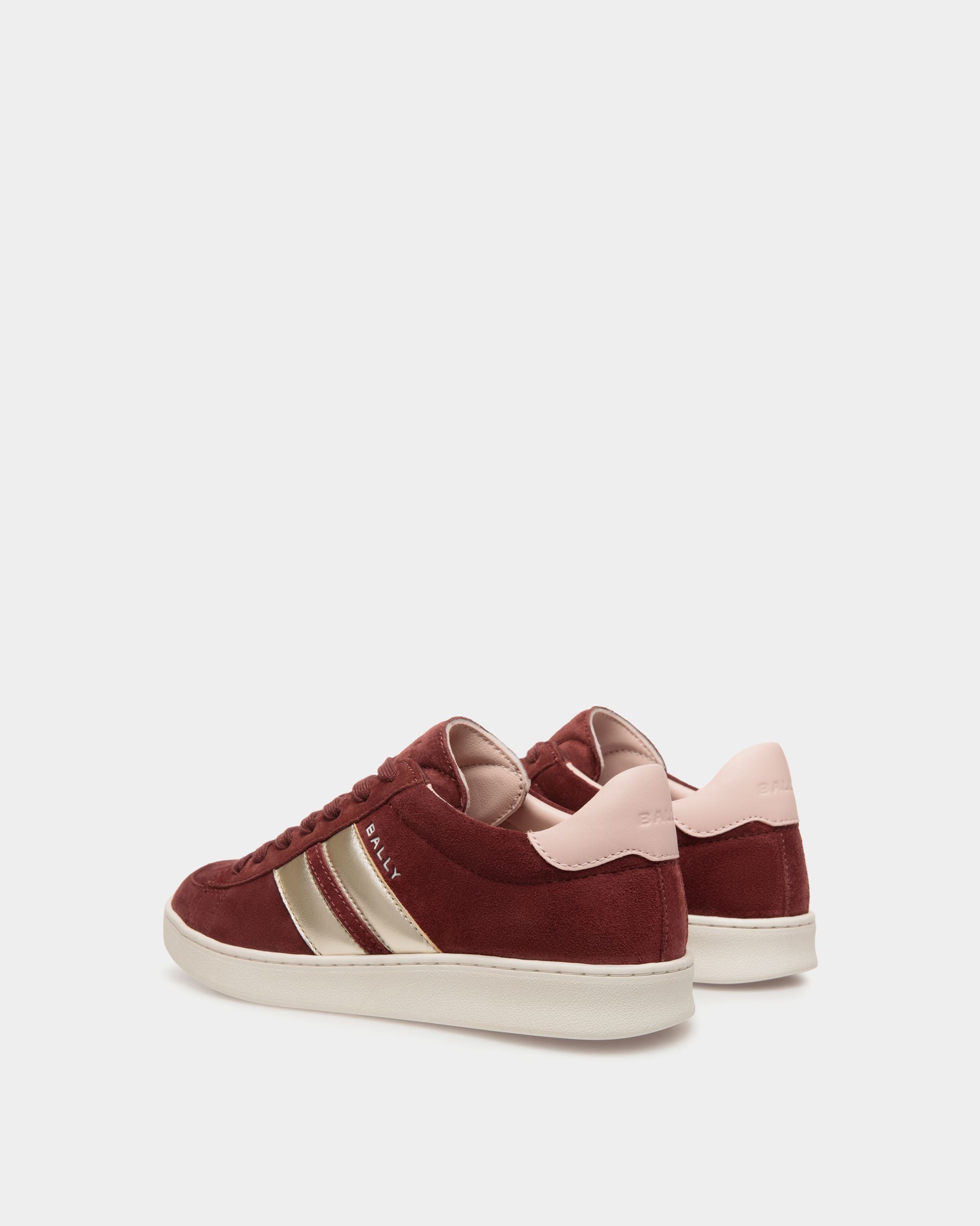Tennis Sneaker Aus Veloursleder In Andorra Und Light Pink - Damen - Bally - 04