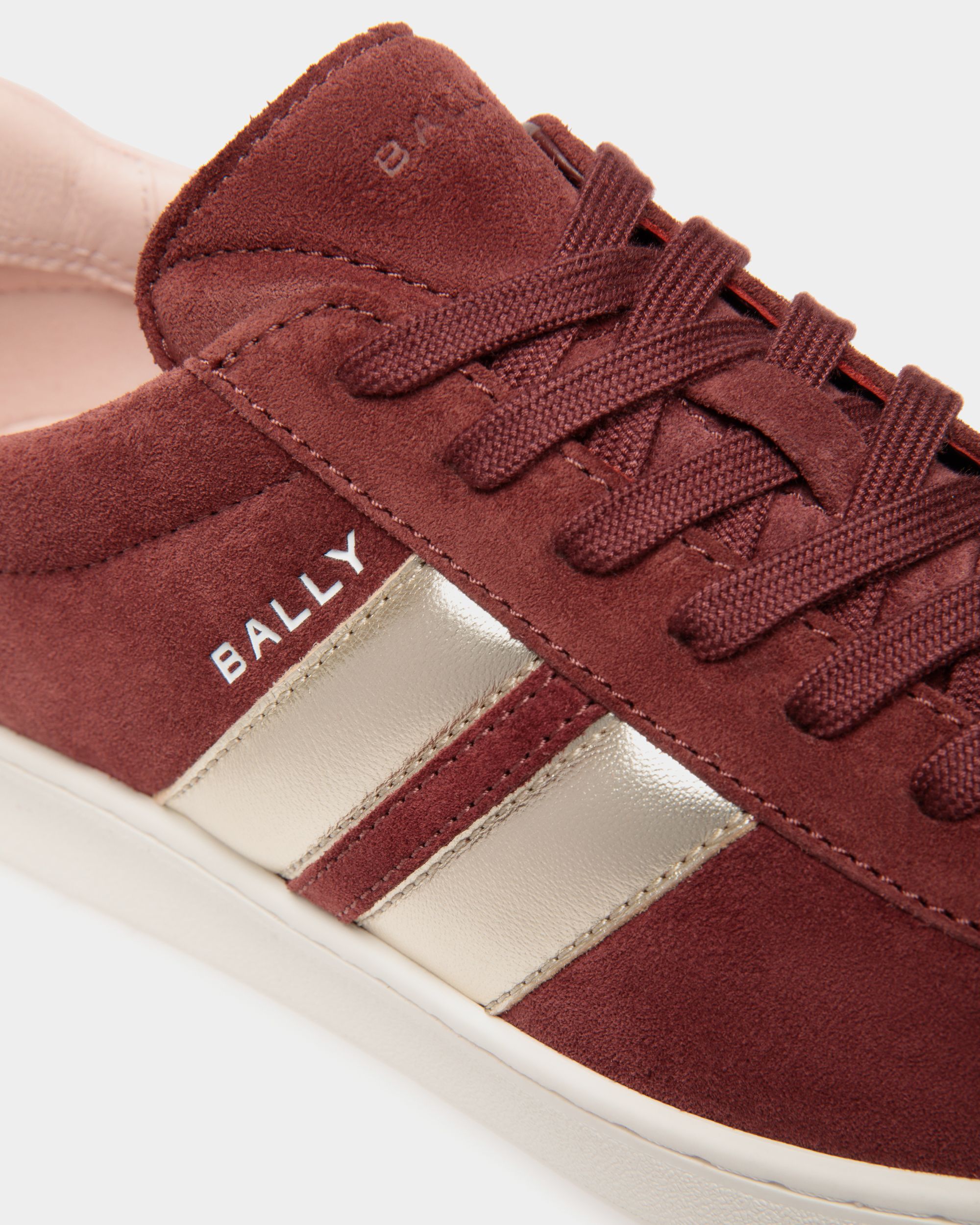 Tennis Sneaker Aus Veloursleder In Andorra Und Light Pink - Damen - Bally - 05